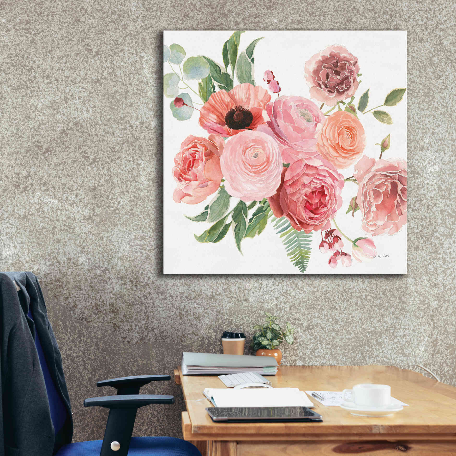 'Boho Bouquet  VIII' by James Wiens, Canvas Wall Art,37 x 37