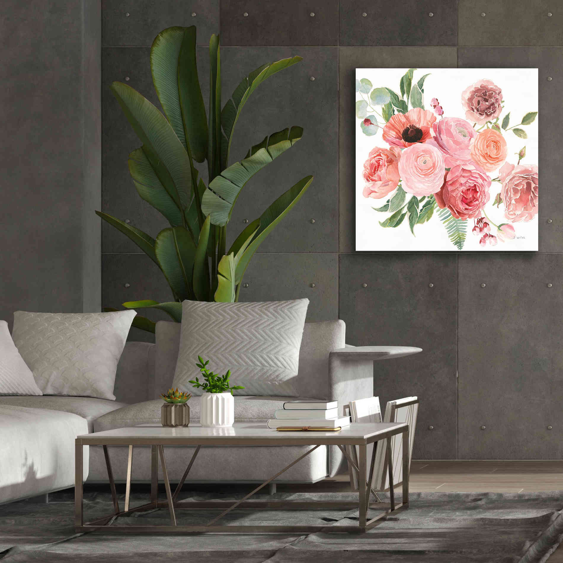 'Boho Bouquet  VIII' by James Wiens, Canvas Wall Art,37 x 37