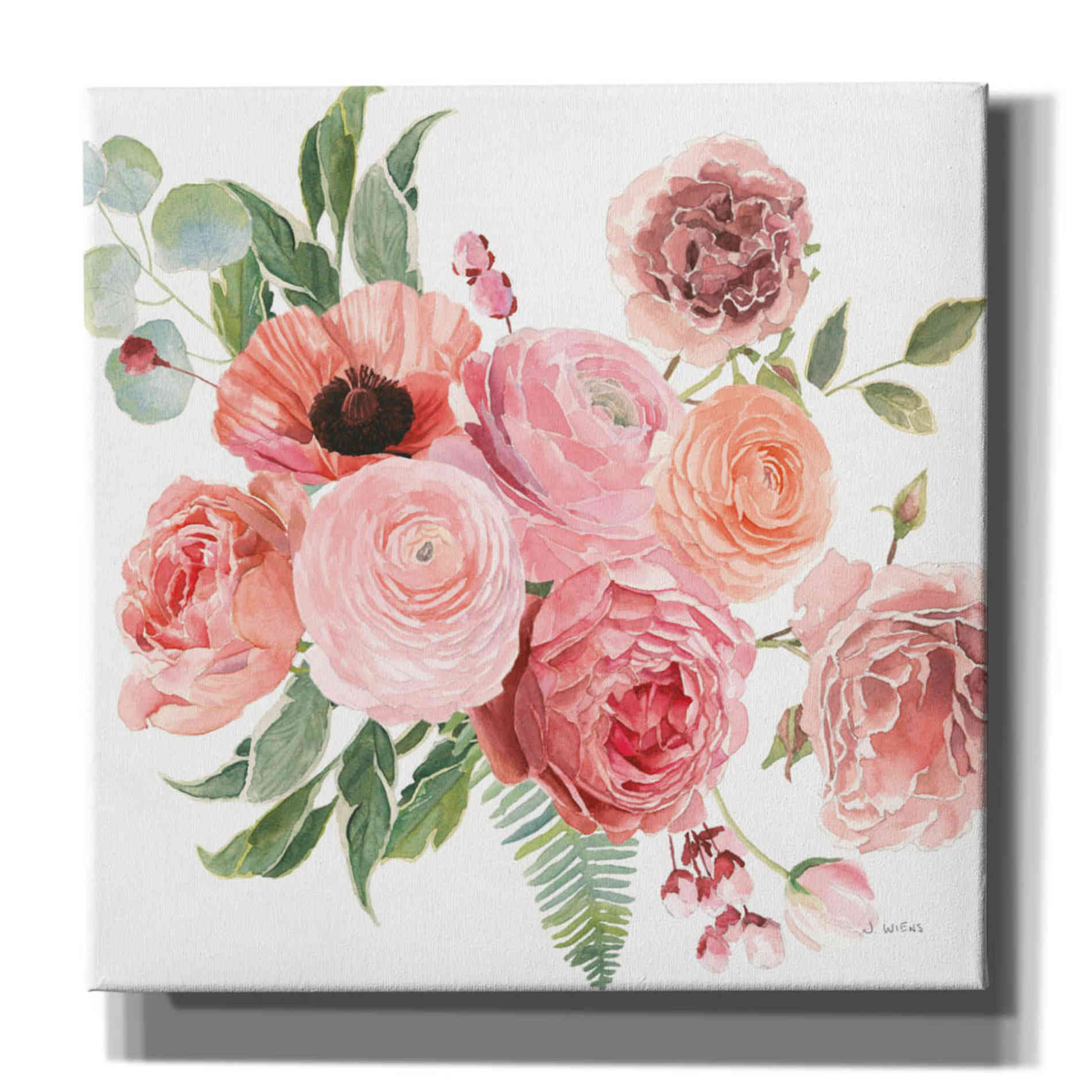 'Boho Bouquet  VIII' by James Wiens, Canvas Wall Art,12x12x1.1x0,18x18x1.1x0,26x26x1.74x0,37x37x1.74x0