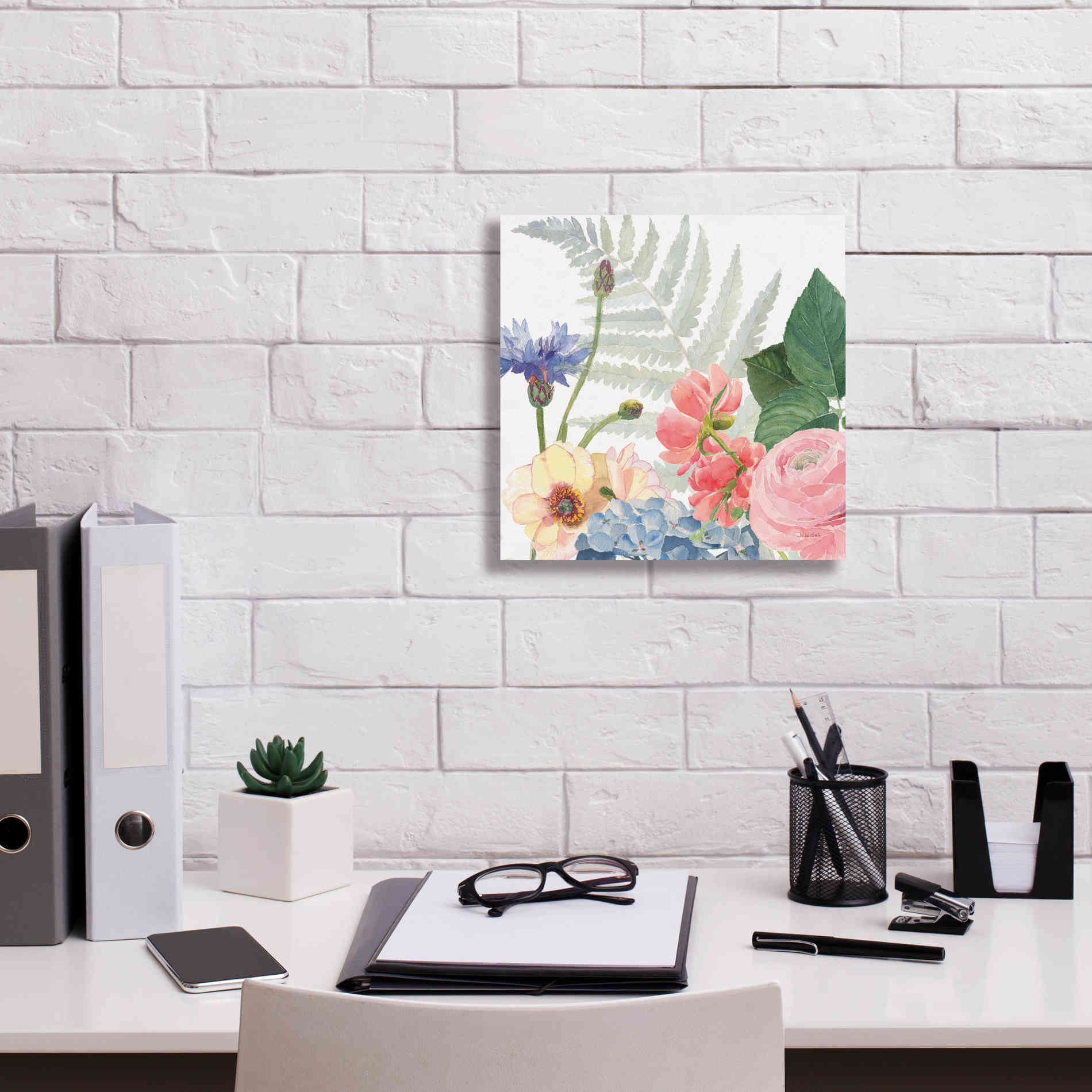 'Boho Bouquet  IX' by James Wiens, Canvas Wall Art,12 x 12