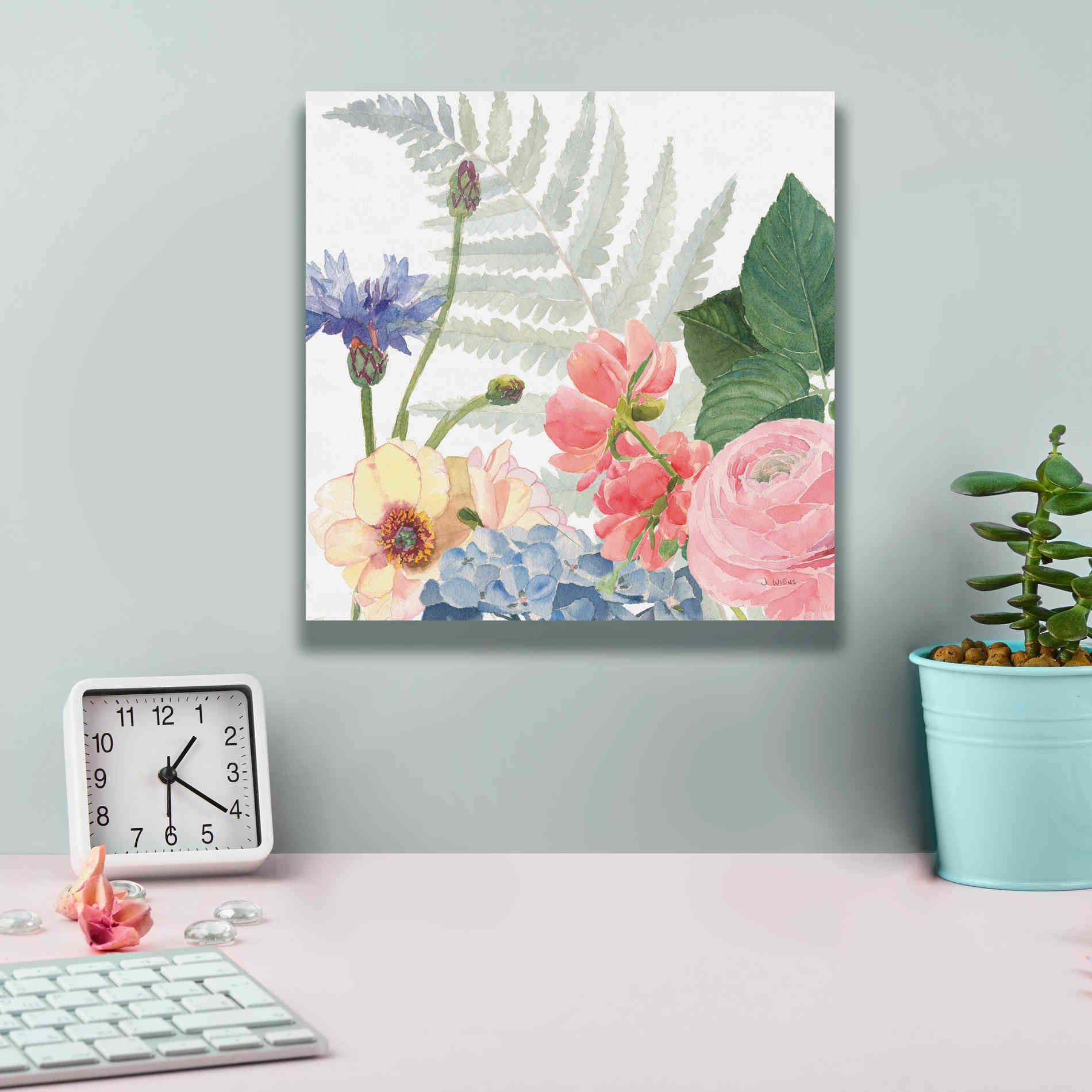 'Boho Bouquet  IX' by James Wiens, Canvas Wall Art,12 x 12