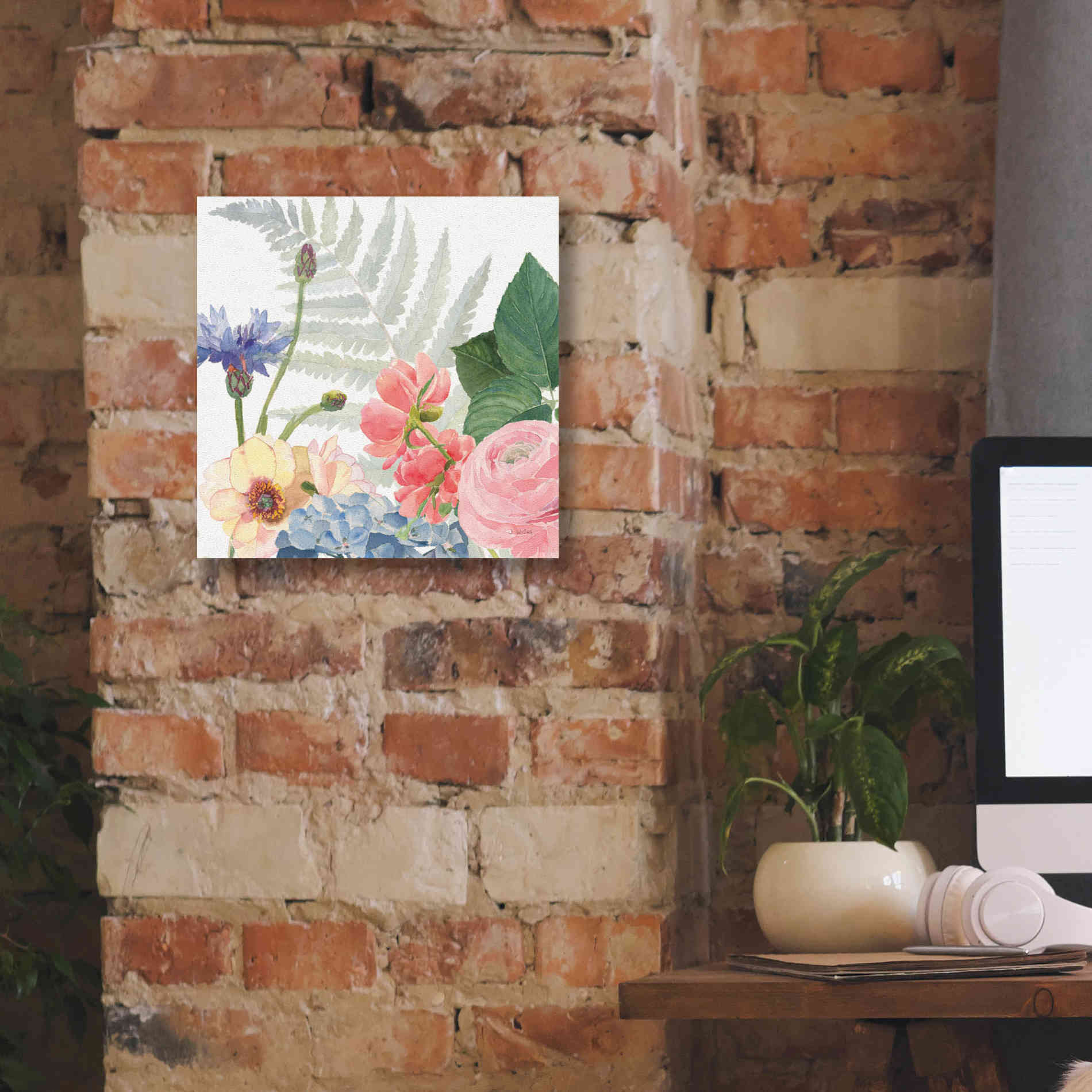 'Boho Bouquet  IX' by James Wiens, Canvas Wall Art,12 x 12