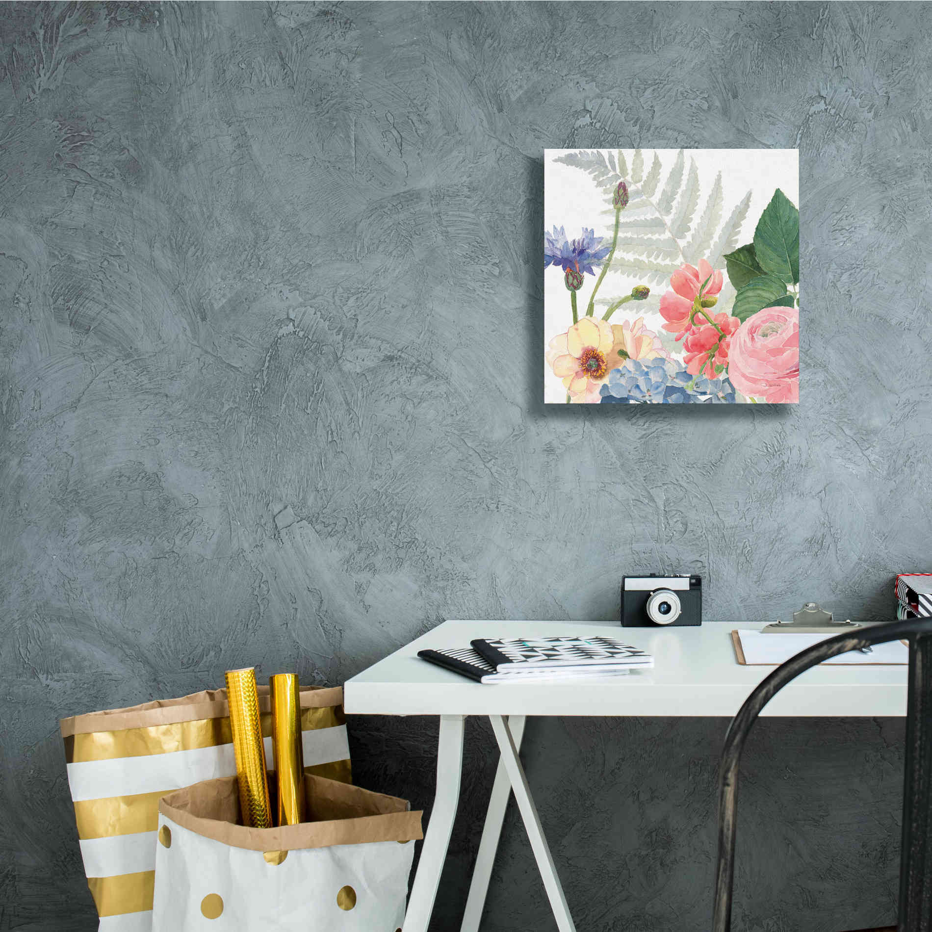 'Boho Bouquet  IX' by James Wiens, Canvas Wall Art,12 x 12