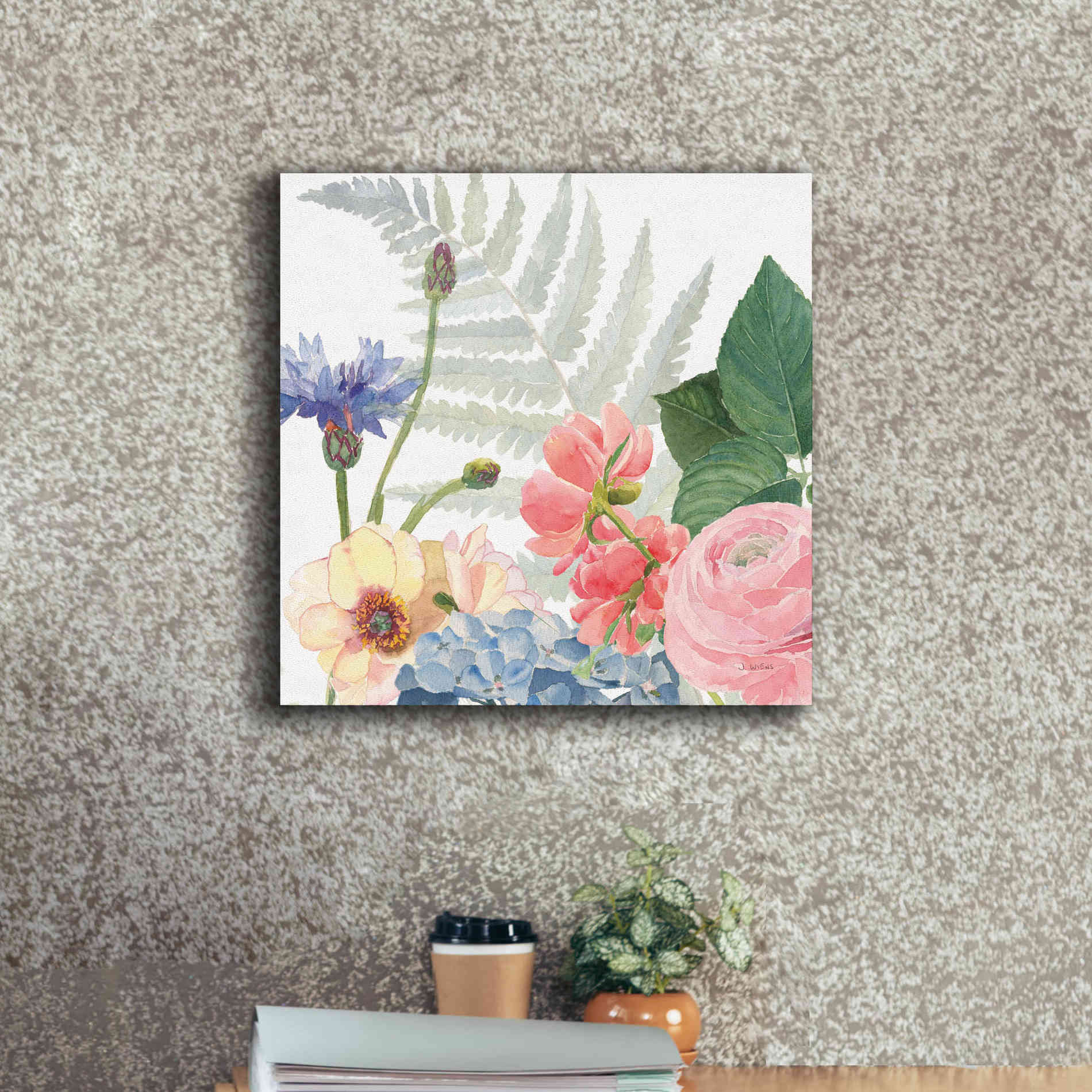 'Boho Bouquet  IX' by James Wiens, Canvas Wall Art,18 x 18
