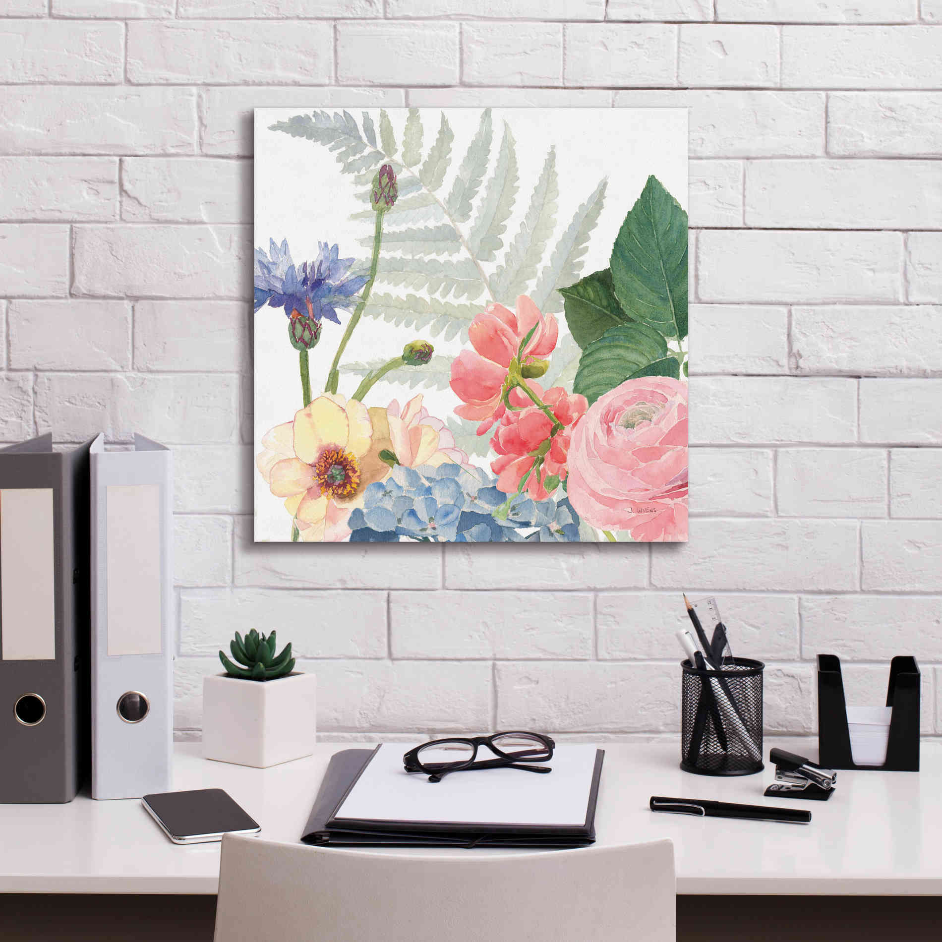 'Boho Bouquet  IX' by James Wiens, Canvas Wall Art,18 x 18