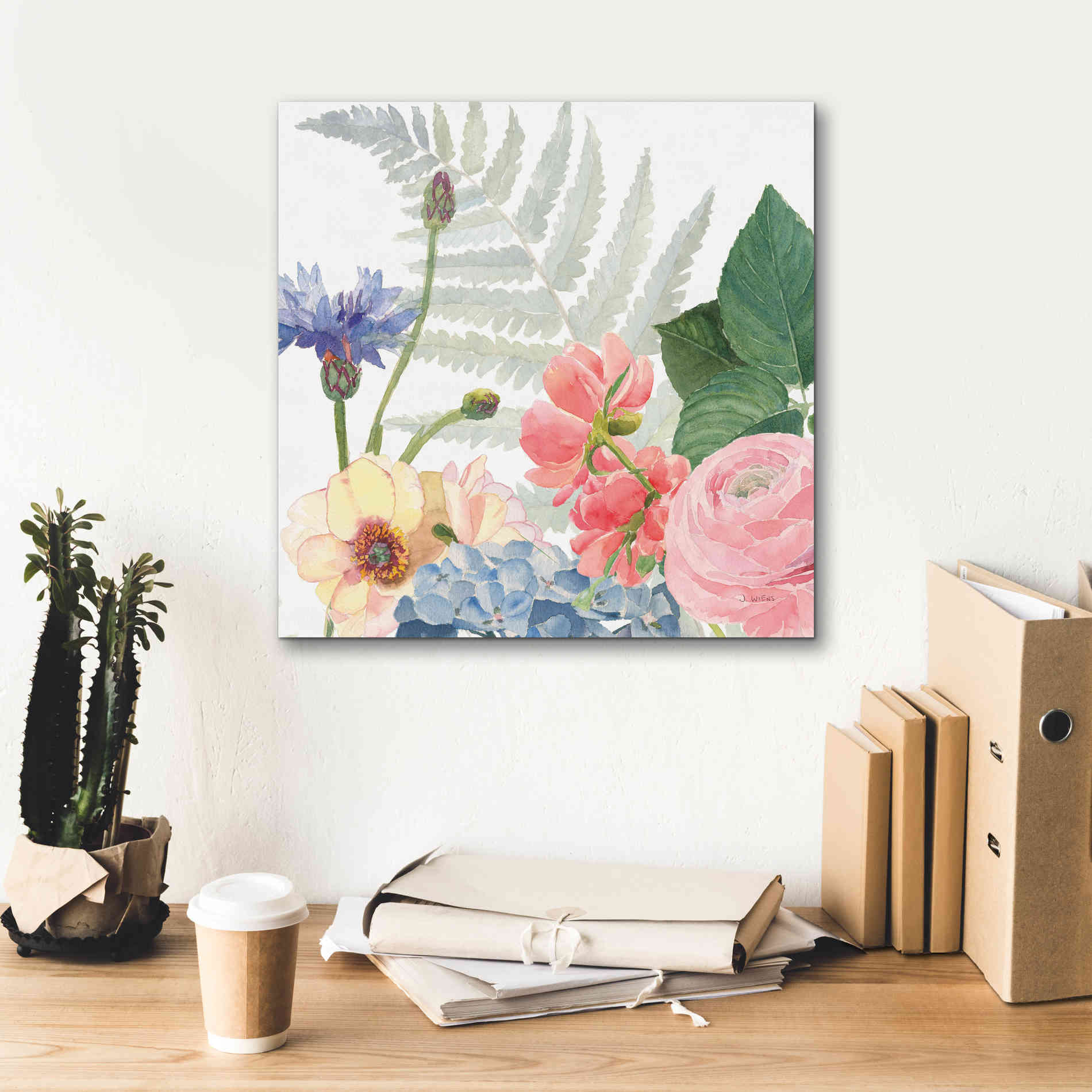 'Boho Bouquet  IX' by James Wiens, Canvas Wall Art,18 x 18