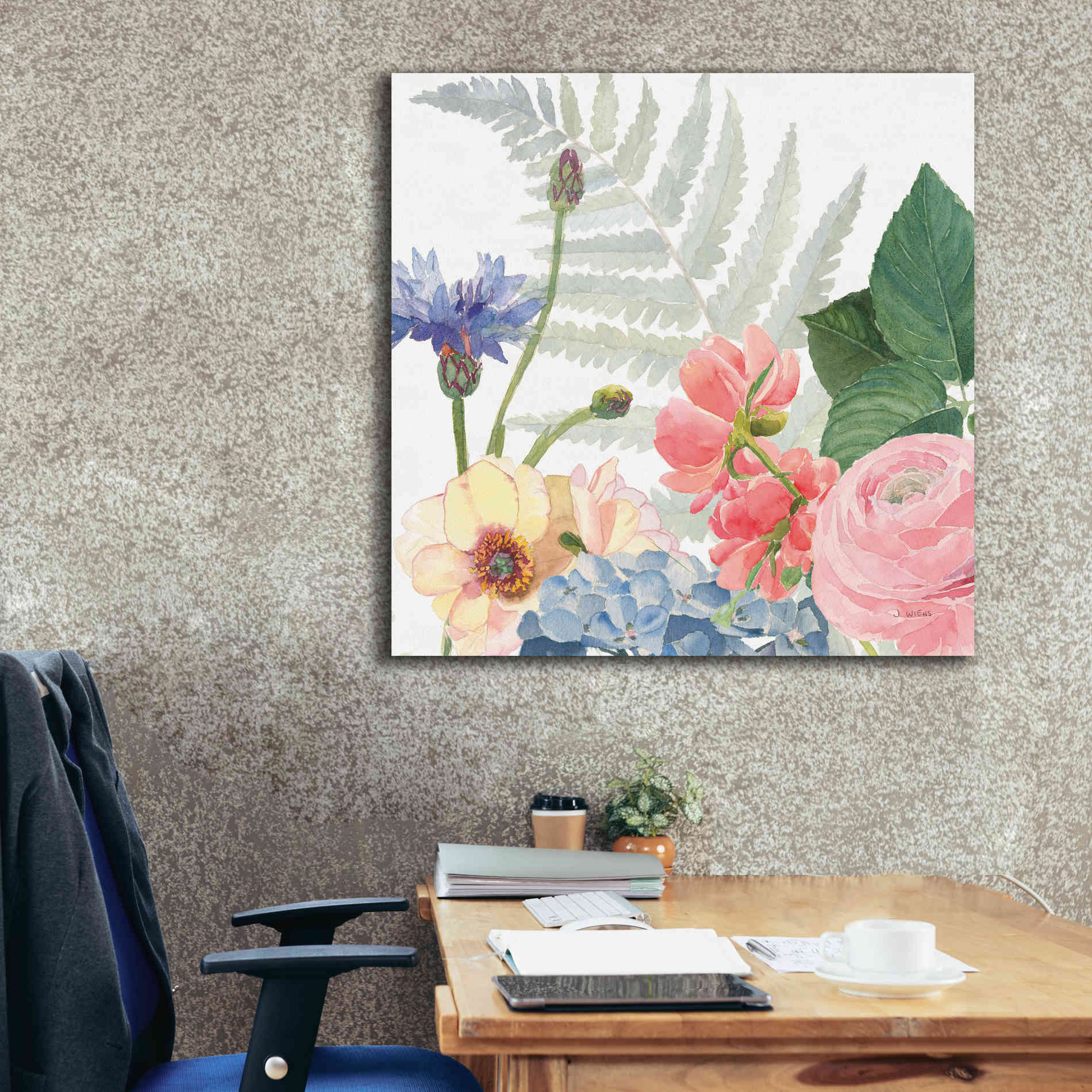 'Boho Bouquet  IX' by James Wiens, Canvas Wall Art,37 x 37