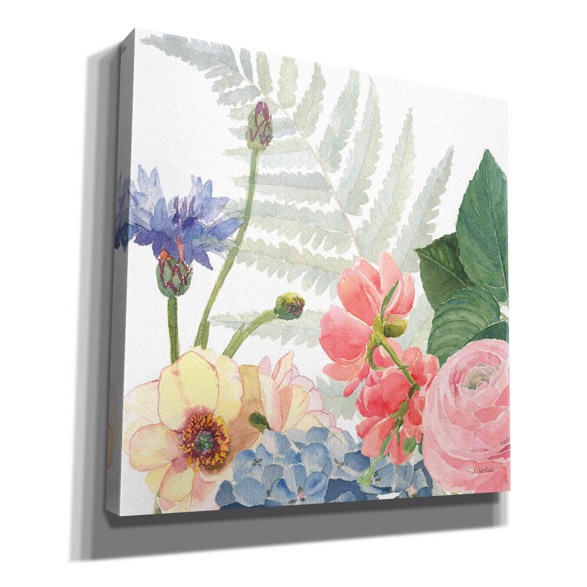'Boho Bouquet  IX' by James Wiens, Canvas Wall Art,12x12x1.1x0,18x18x1.1x0,26x26x1.74x0,37x37x1.74x0