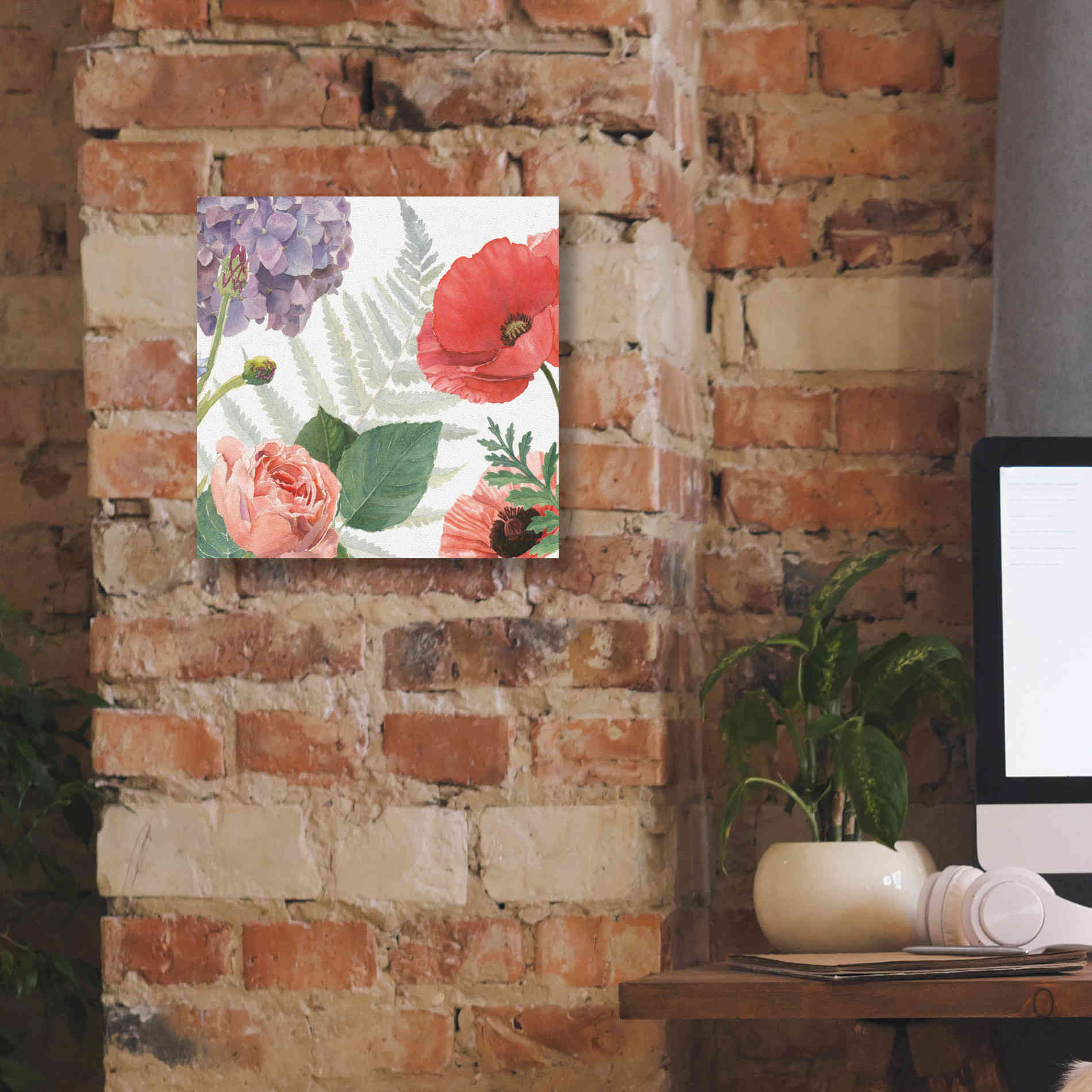 'Boho Bouquet  XI' by James Wiens, Canvas Wall Art,12 x 12