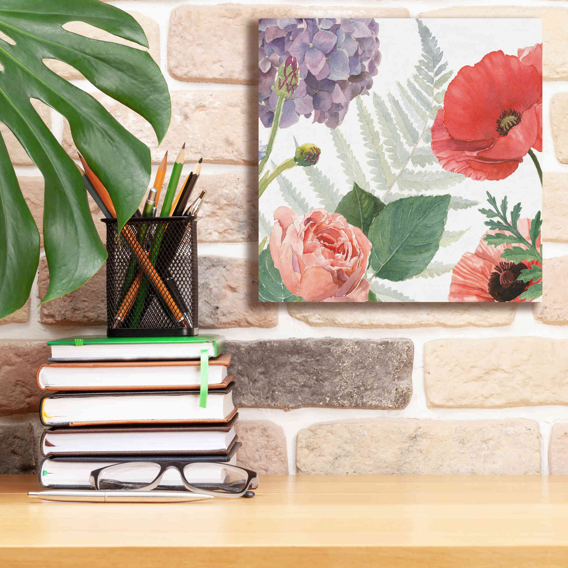 'Boho Bouquet  XI' by James Wiens, Canvas Wall Art,12 x 12