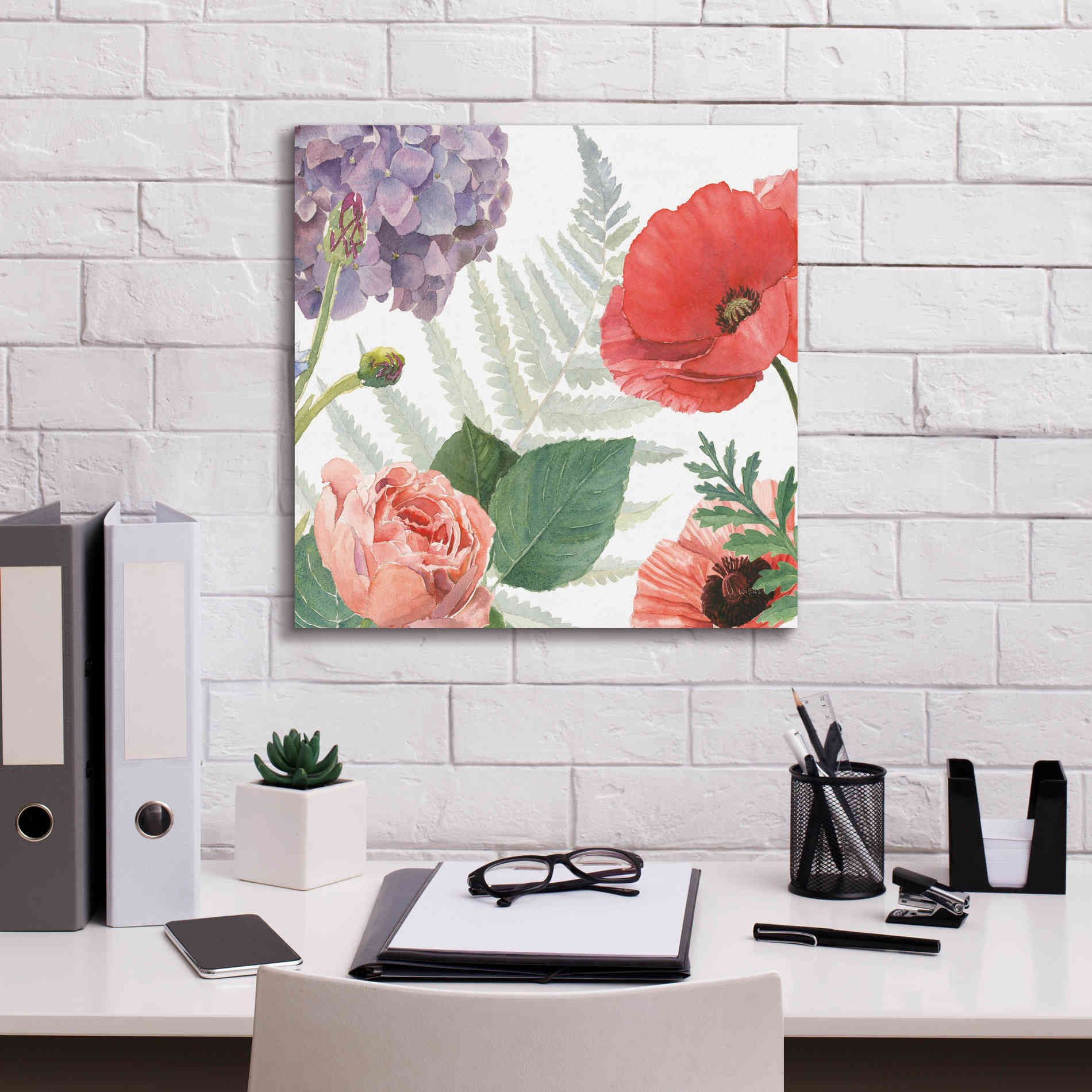 'Boho Bouquet  XI' by James Wiens, Canvas Wall Art,18 x 18