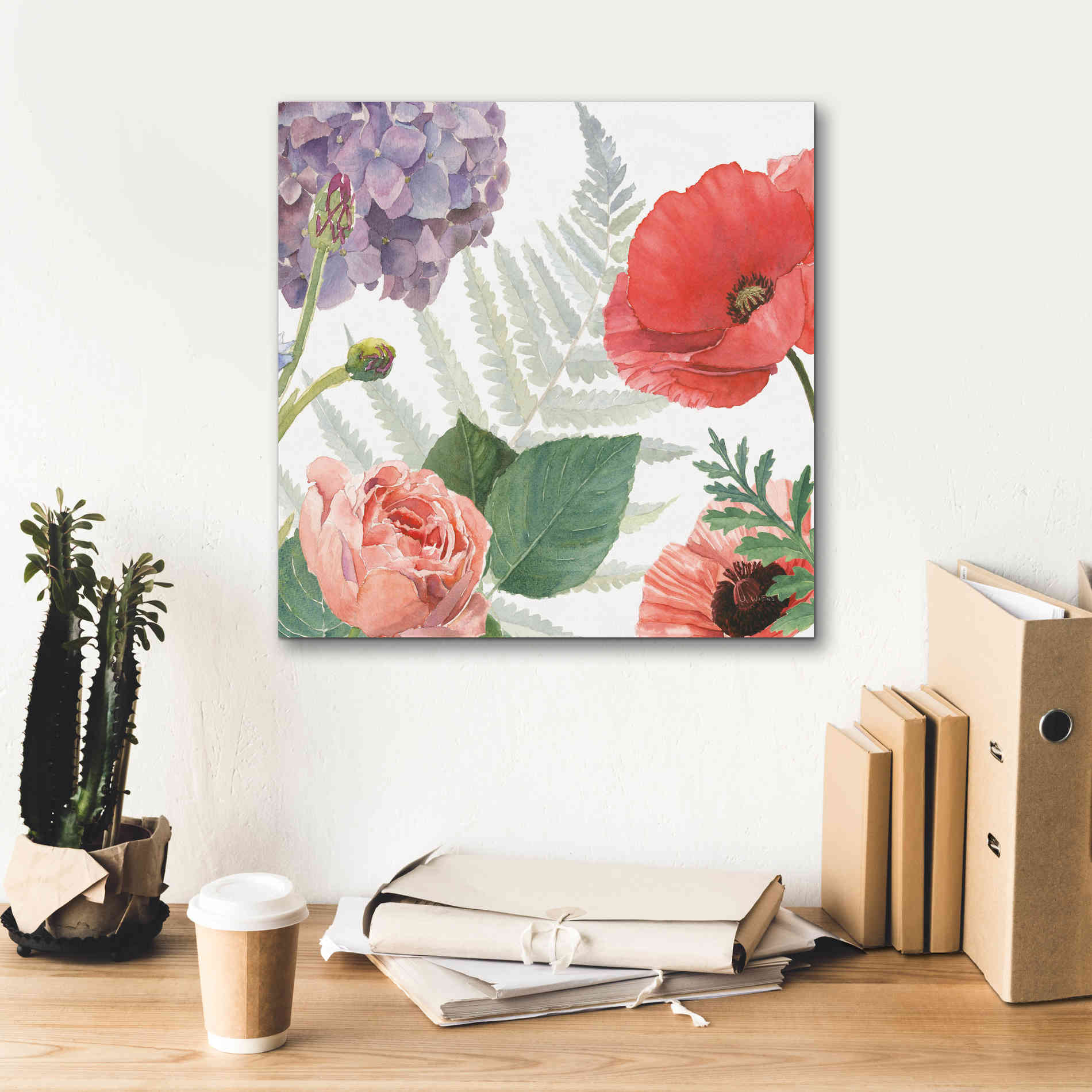 'Boho Bouquet  XI' by James Wiens, Canvas Wall Art,18 x 18