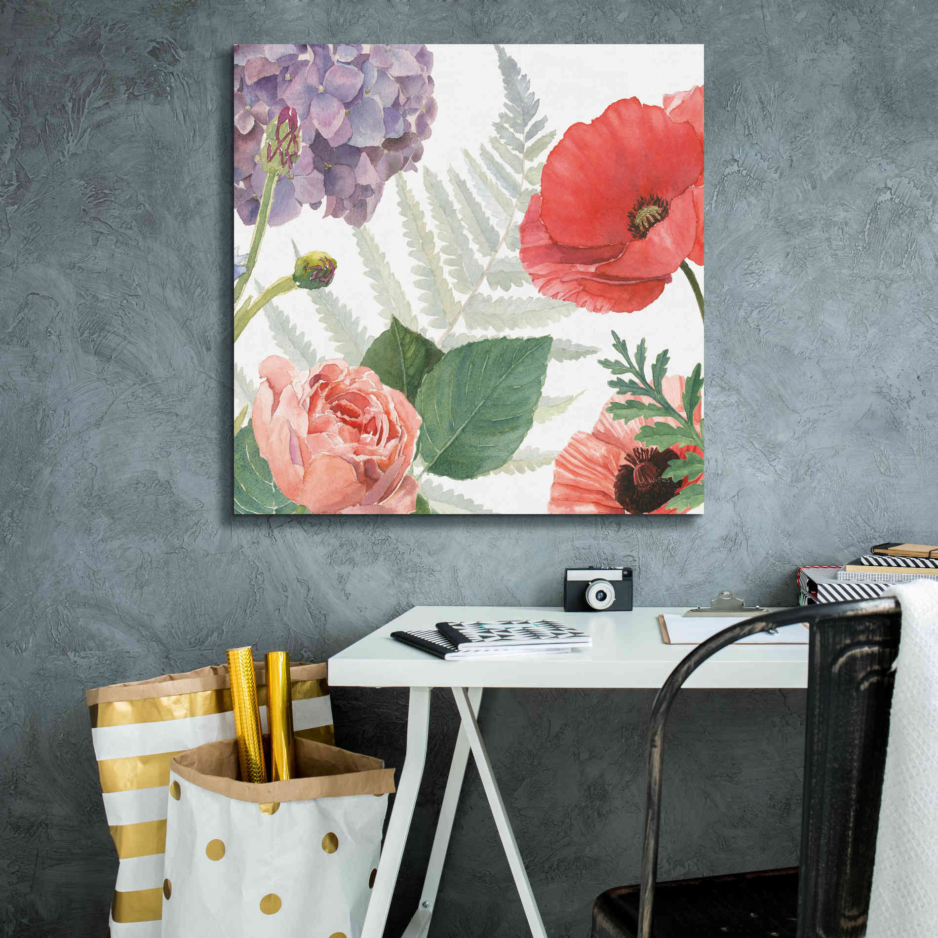 'Boho Bouquet  XI' by James Wiens, Canvas Wall Art,26 x 26