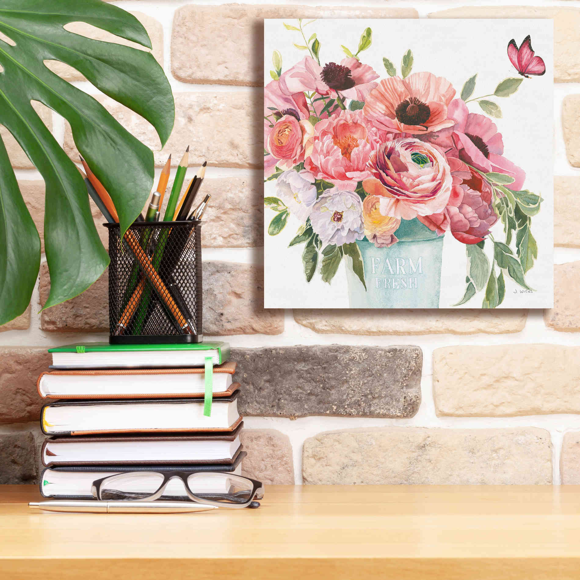 'Boho Bouquet  XIII' by James Wiens, Canvas Wall Art,12 x 12