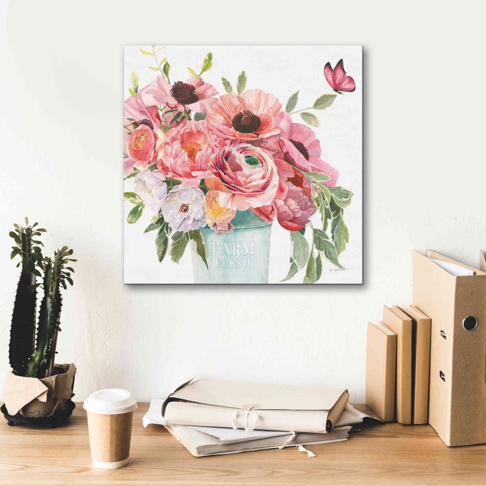 'Boho Bouquet  XIII' by James Wiens, Canvas Wall Art,18 x 18
