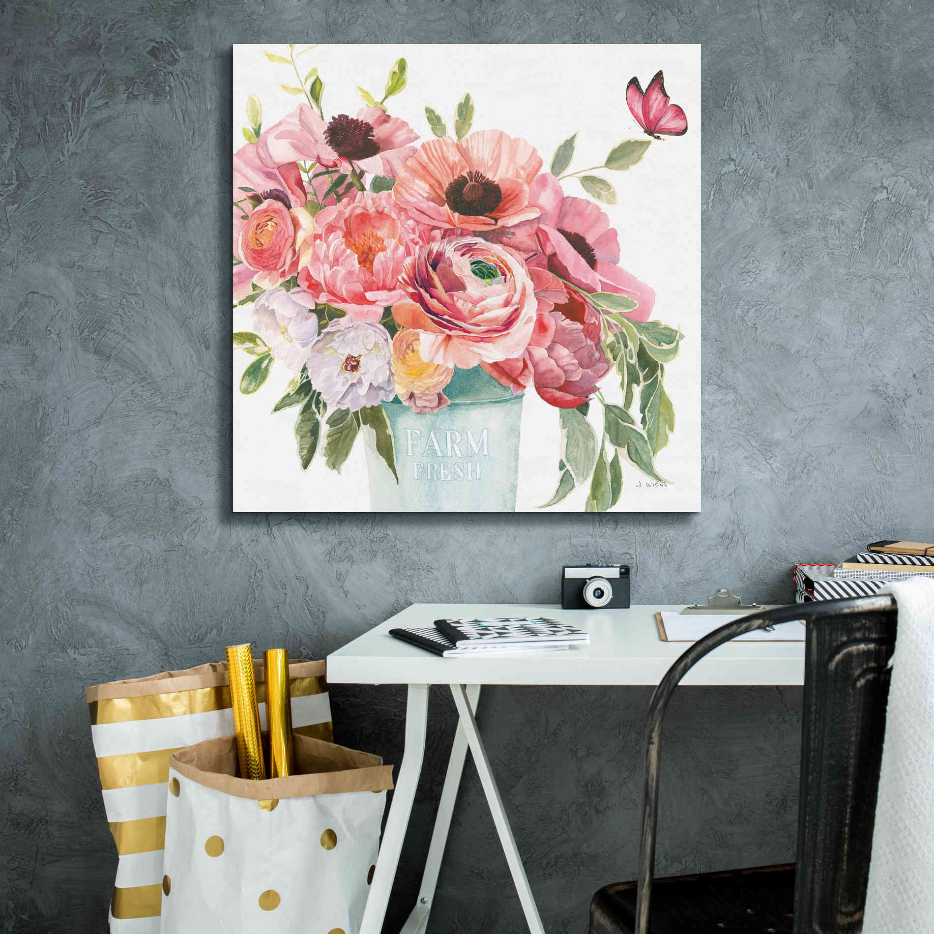 'Boho Bouquet  XIII' by James Wiens, Canvas Wall Art,26 x 26