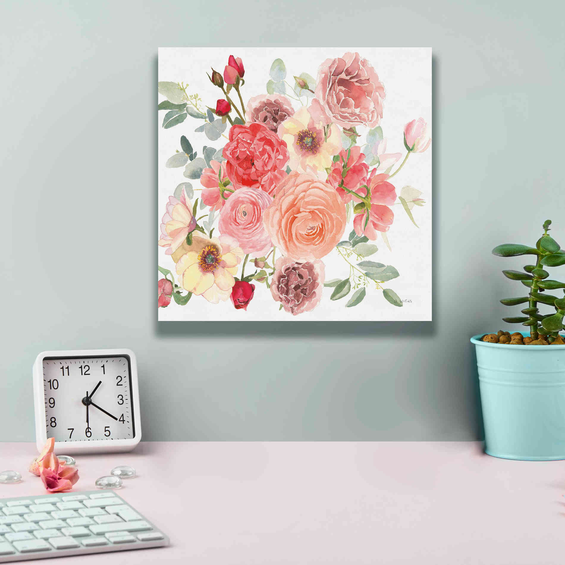 'Boho Bouquet  XIV' by James Wiens, Canvas Wall Art,12 x 12