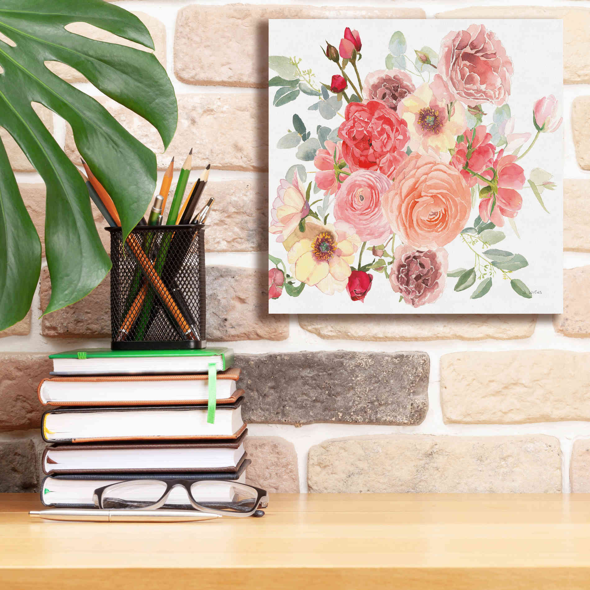 'Boho Bouquet  XIV' by James Wiens, Canvas Wall Art,12 x 12