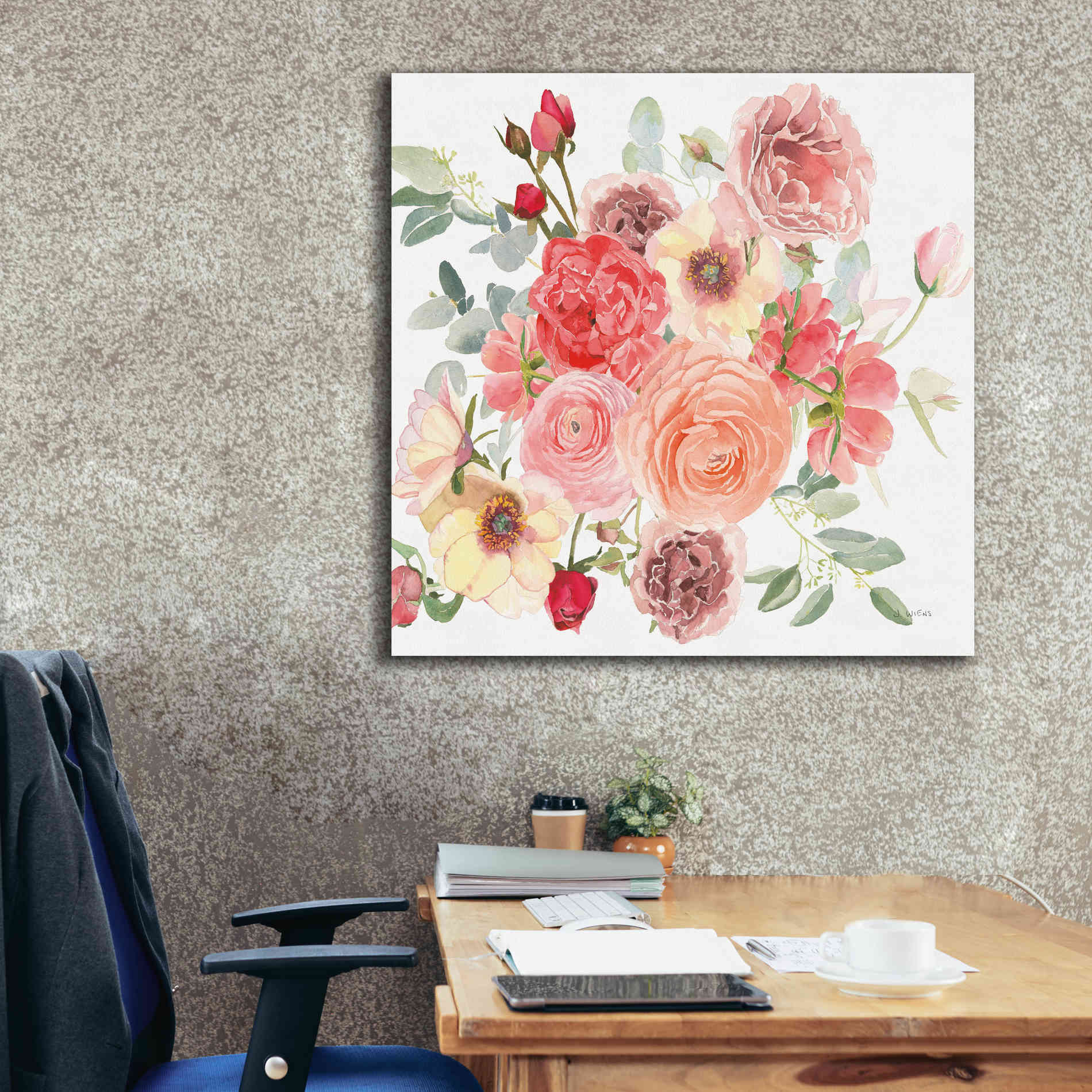'Boho Bouquet  XIV' by James Wiens, Canvas Wall Art,37 x 37