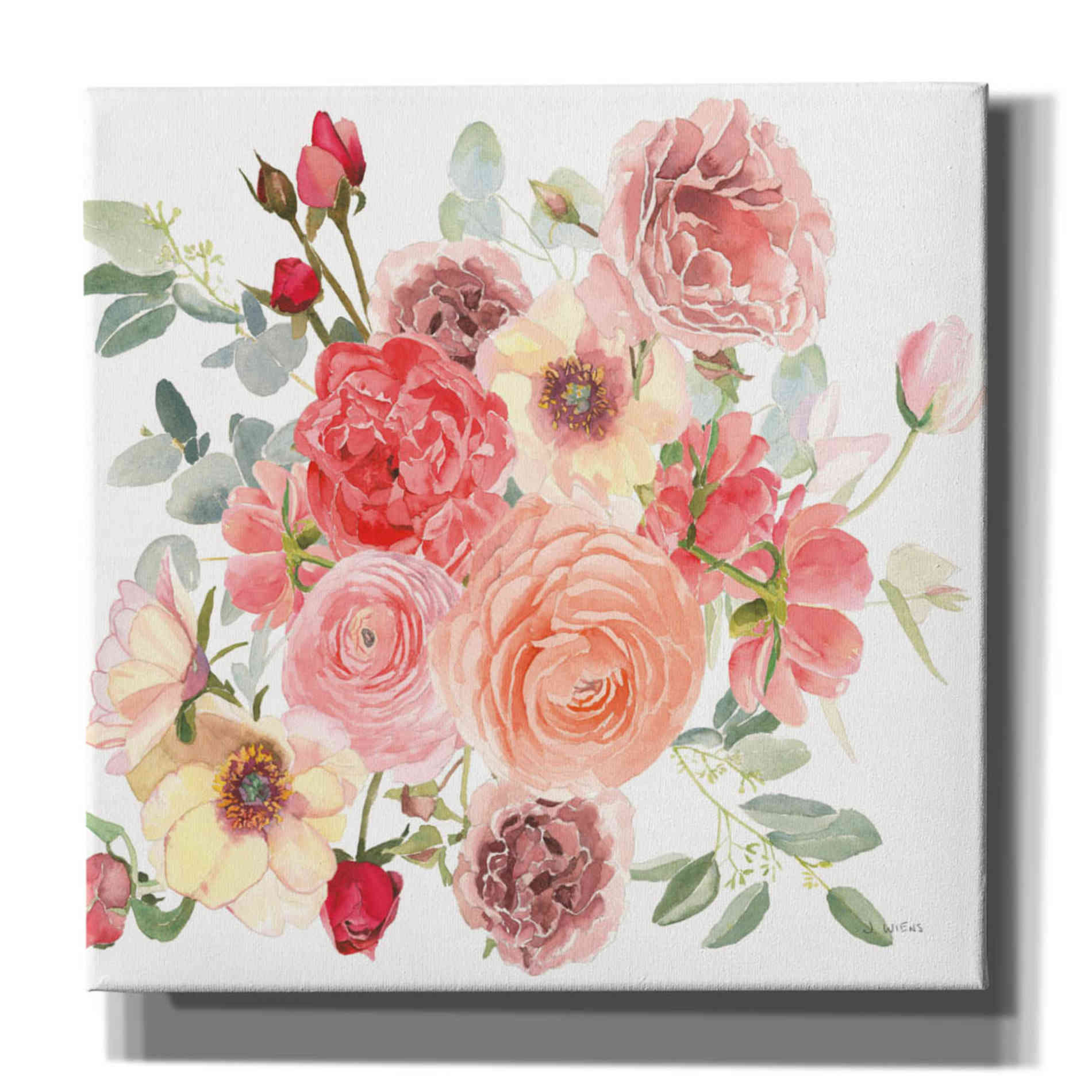 'Boho Bouquet  XIV' by James Wiens, Canvas Wall Art,12x12x1.1x0,18x18x1.1x0,26x26x1.74x0,37x37x1.74x0