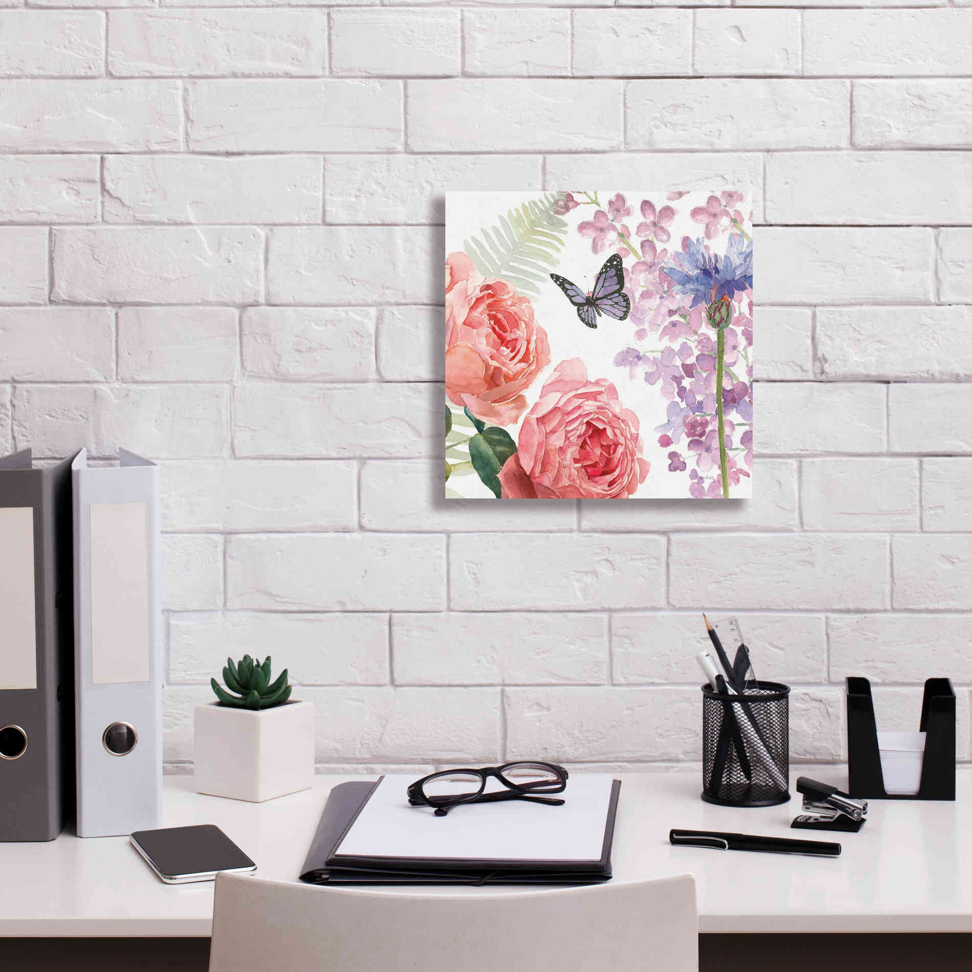 'Boho Bouquet  XV' by James Wiens, Canvas Wall Art,12 x 12