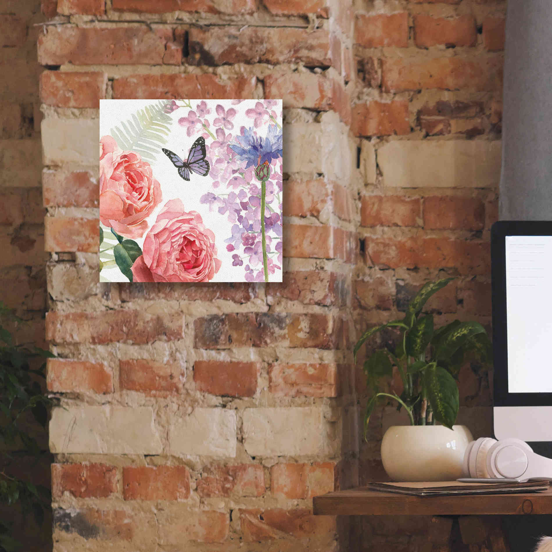 'Boho Bouquet  XV' by James Wiens, Canvas Wall Art,12 x 12