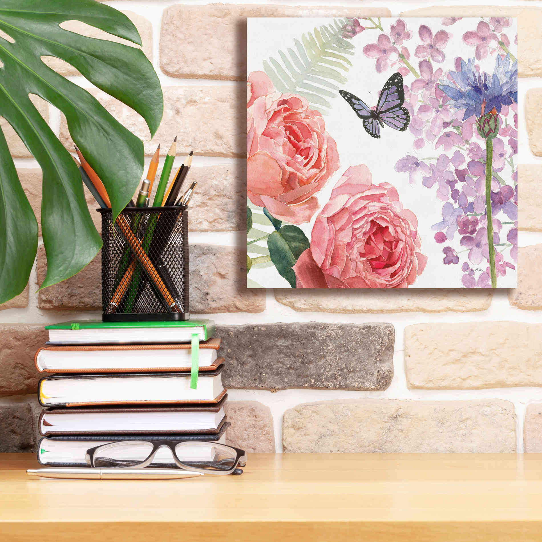 'Boho Bouquet  XV' by James Wiens, Canvas Wall Art,12 x 12