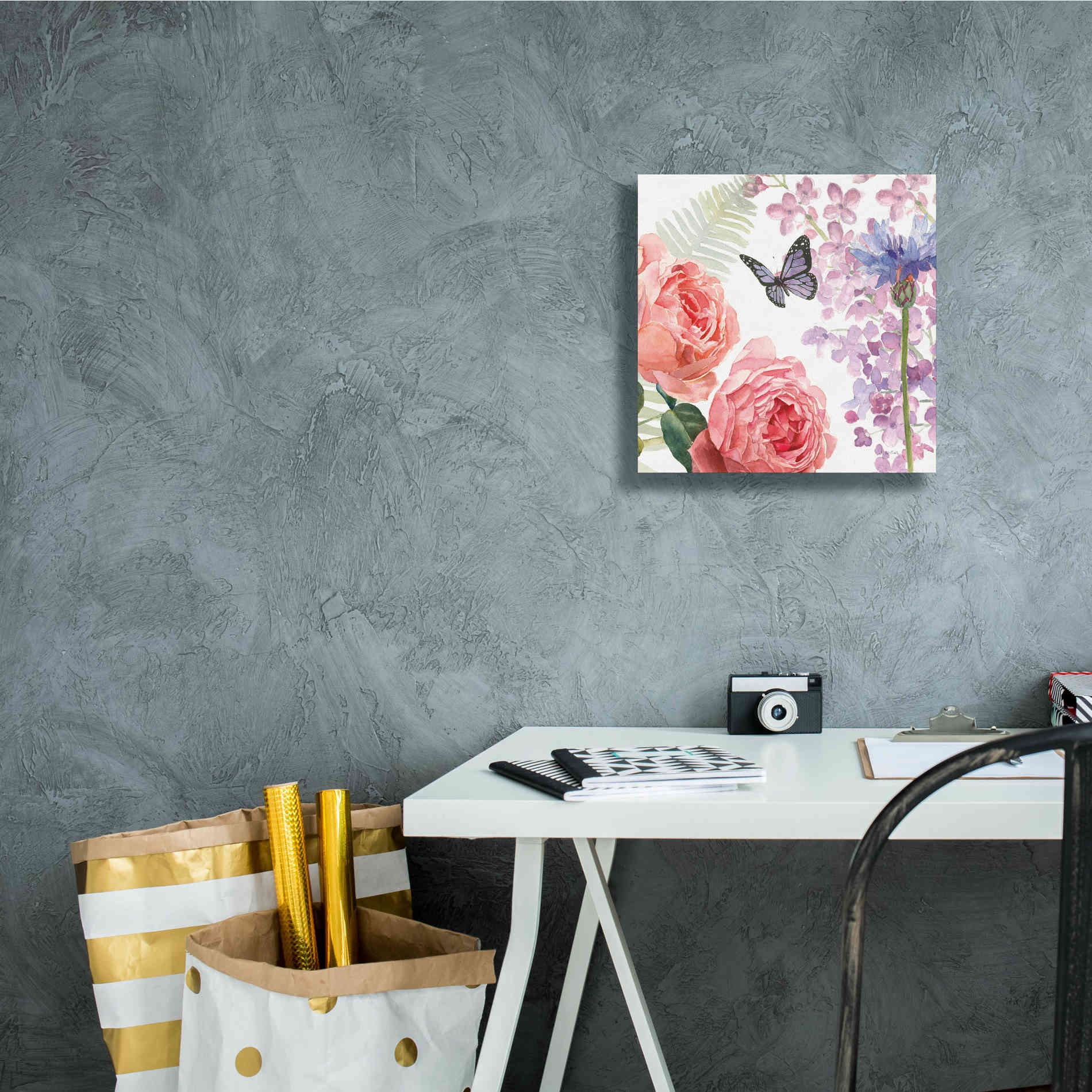 'Boho Bouquet  XV' by James Wiens, Canvas Wall Art,12 x 12