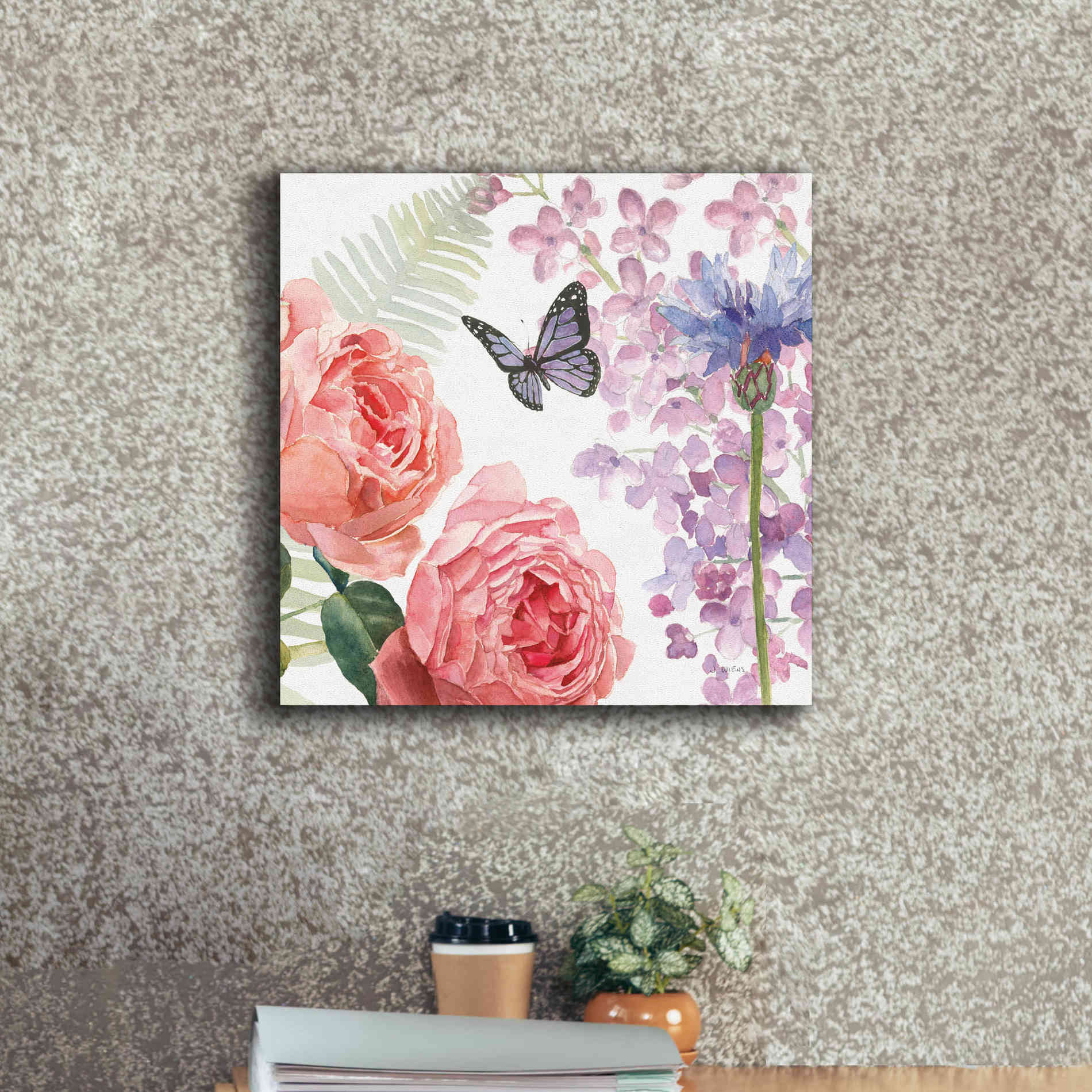 'Boho Bouquet  XV' by James Wiens, Canvas Wall Art,18 x 18