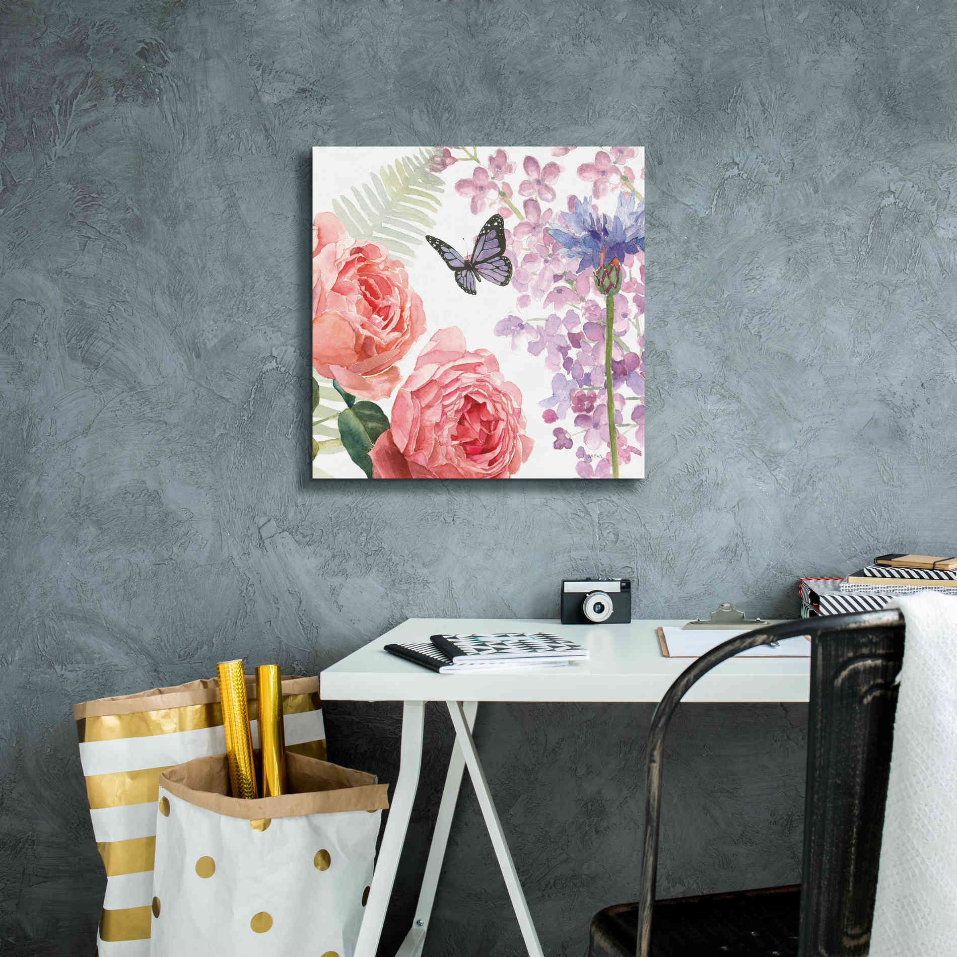 'Boho Bouquet  XV' by James Wiens, Canvas Wall Art,18 x 18