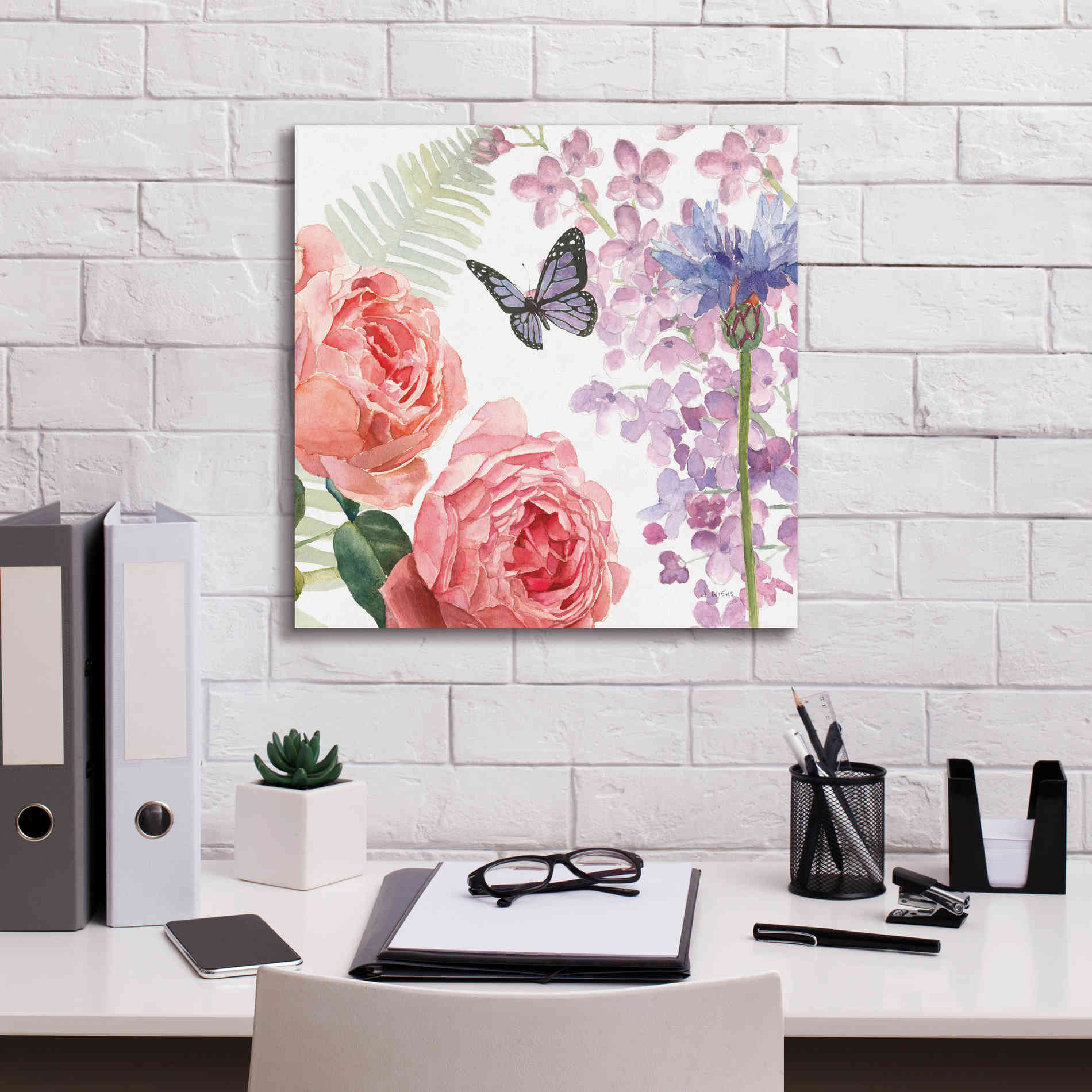 'Boho Bouquet  XV' by James Wiens, Canvas Wall Art,18 x 18