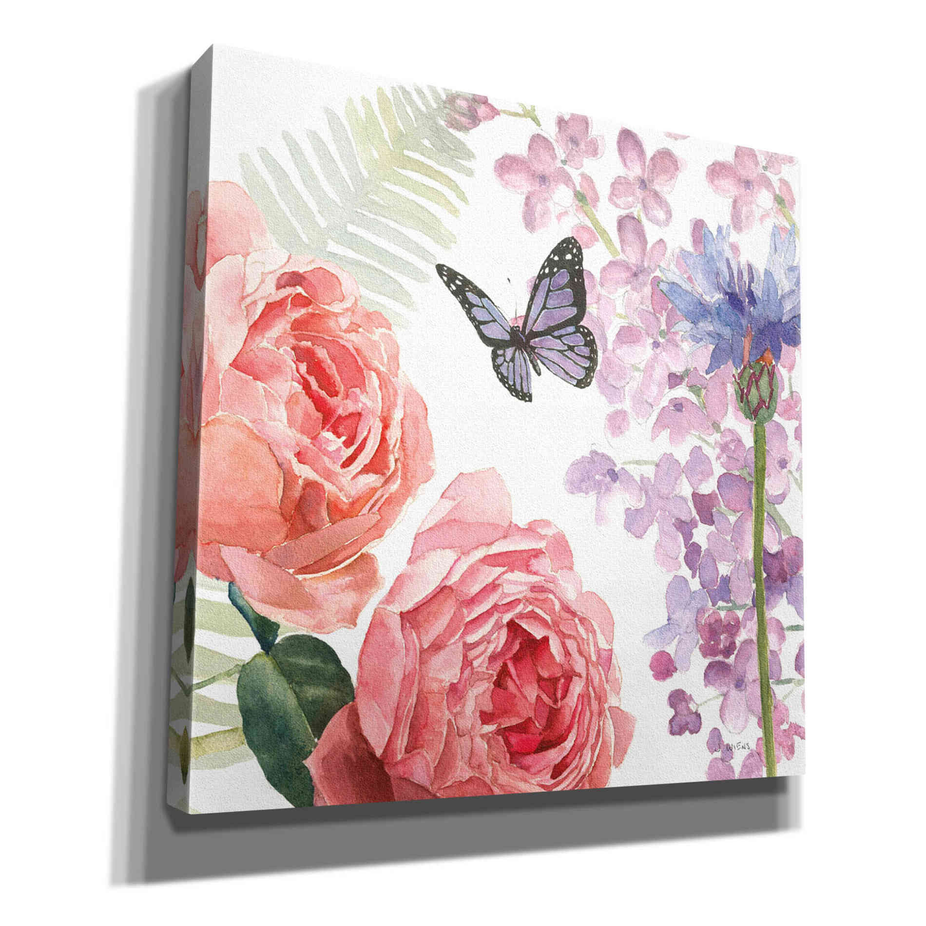 'Boho Bouquet  XV' by James Wiens, Canvas Wall Art,12x12x1.1x0,18x18x1.1x0,26x26x1.74x0,37x37x1.74x0