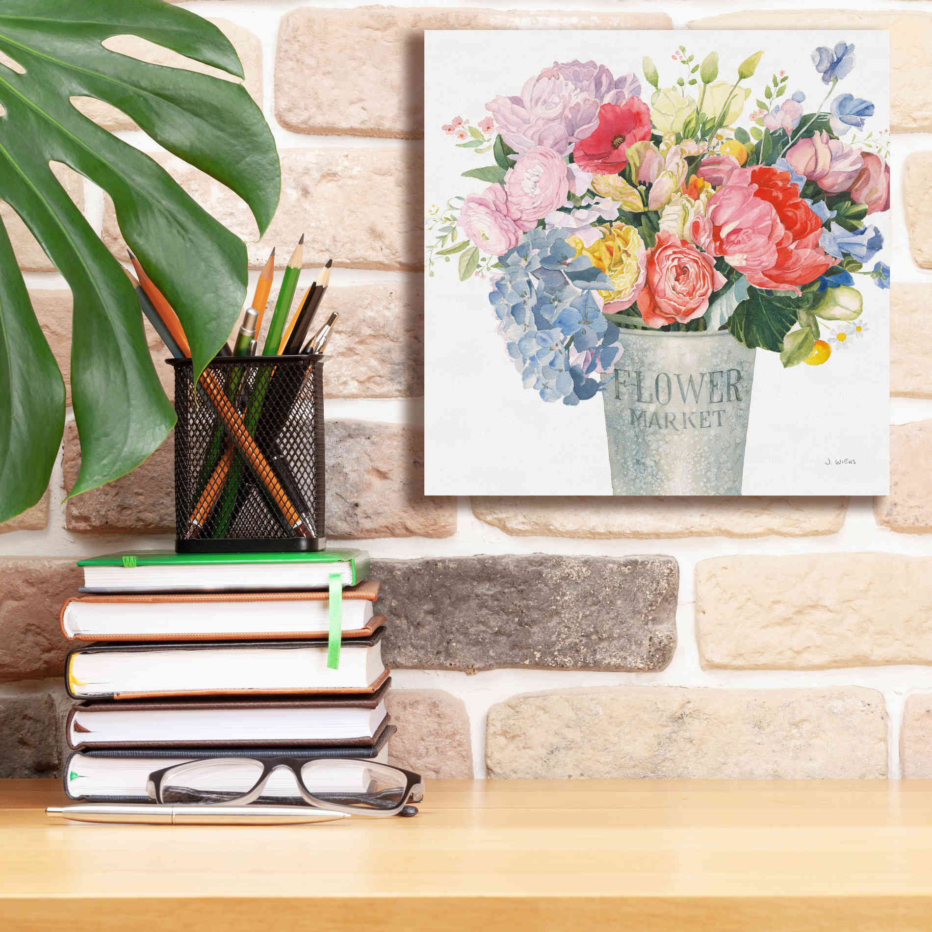 'Boho Bouquet XVII' by James Wiens, Canvas Wall Art,12 x 12