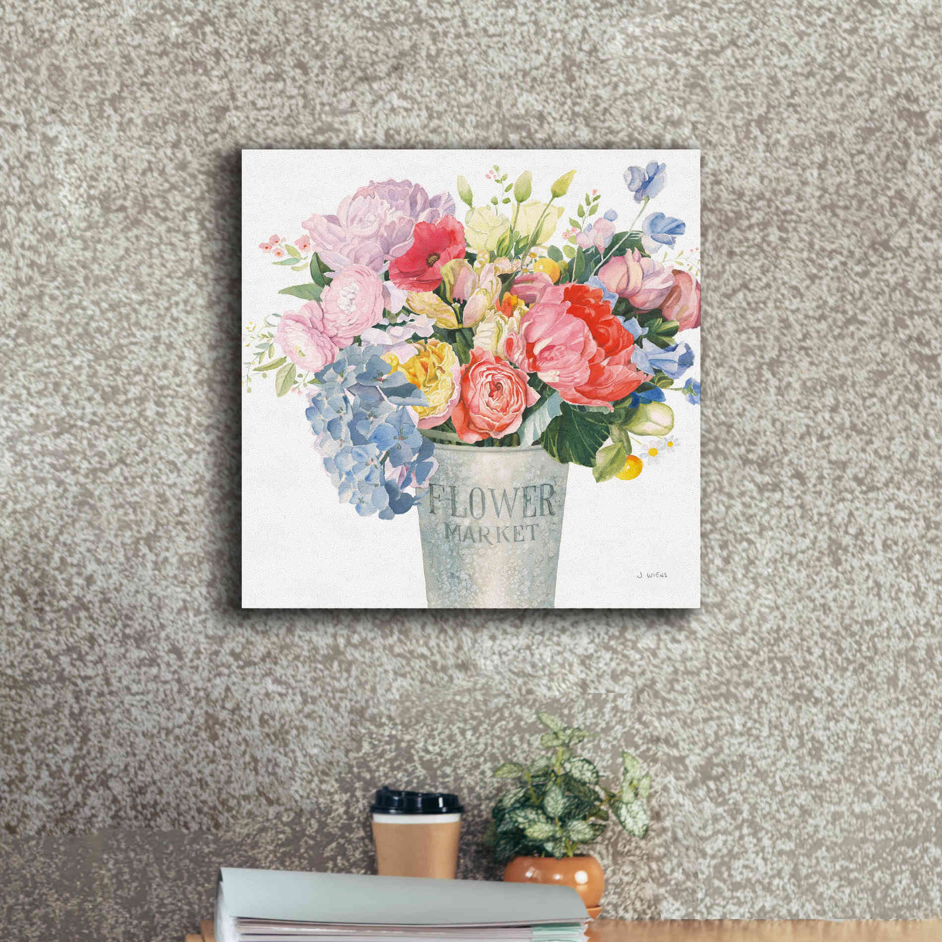 'Boho Bouquet XVII' by James Wiens, Canvas Wall Art,18 x 18
