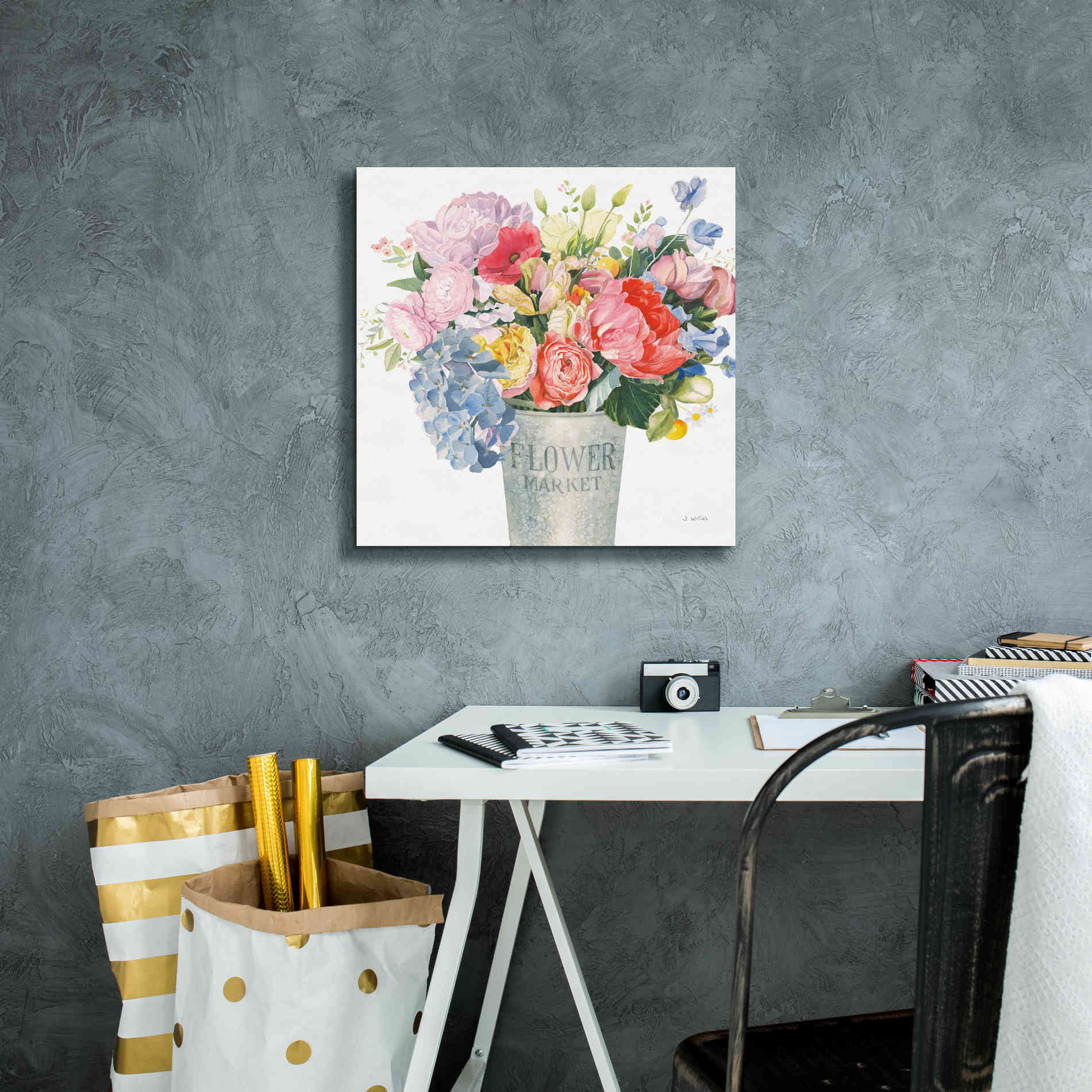 'Boho Bouquet XVII' by James Wiens, Canvas Wall Art,18 x 18