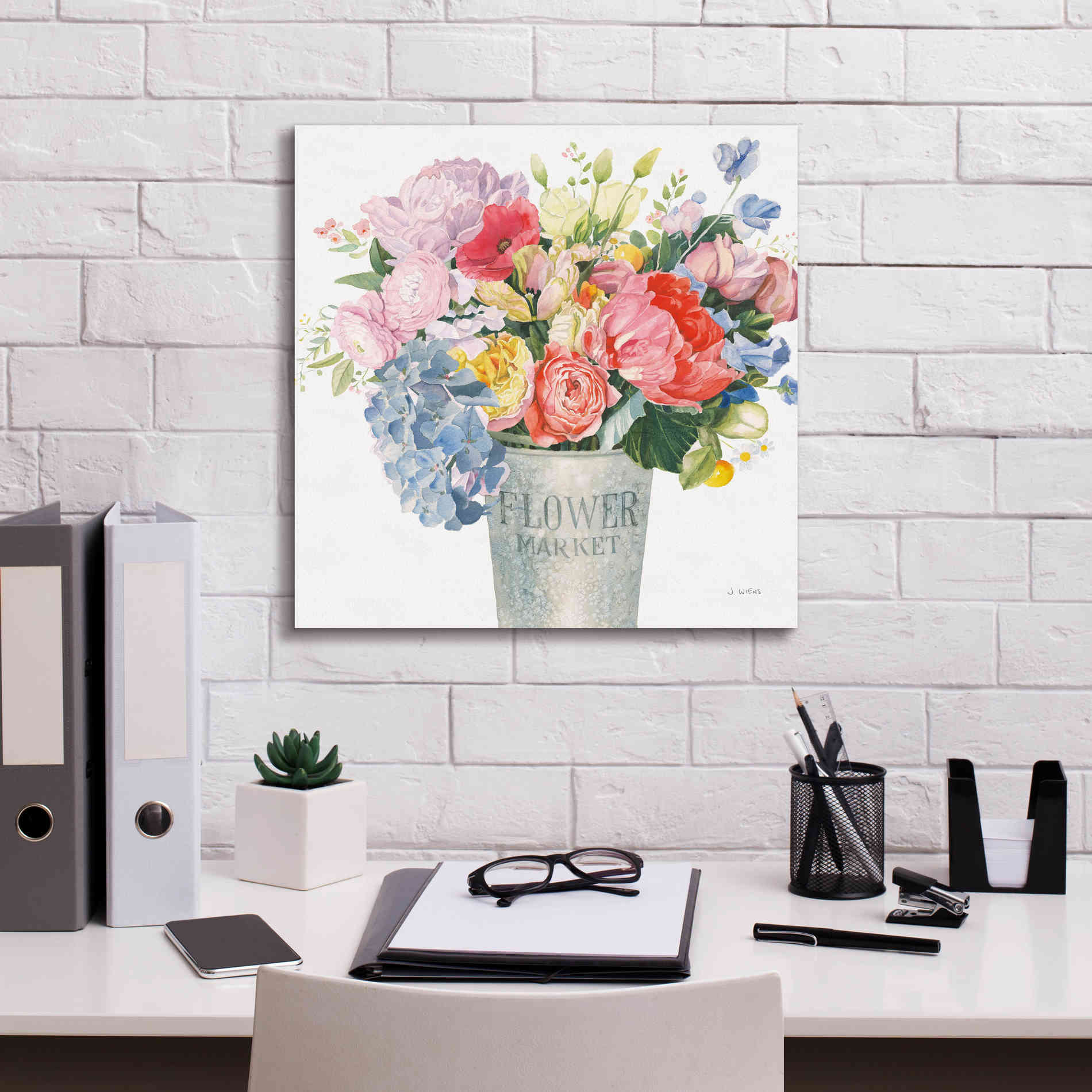 'Boho Bouquet XVII' by James Wiens, Canvas Wall Art,18 x 18