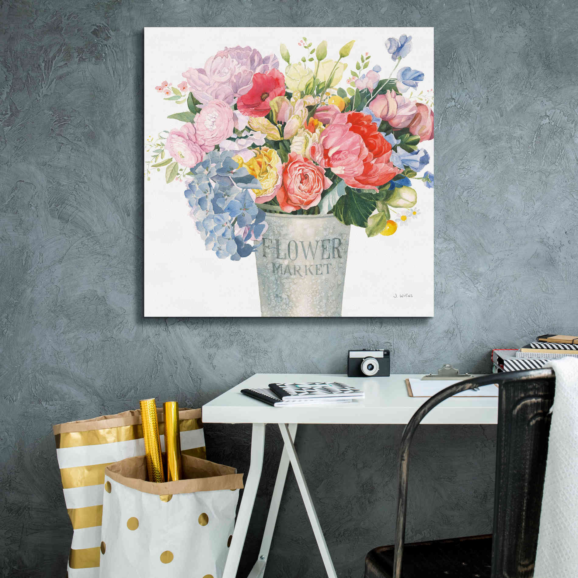'Boho Bouquet XVII' by James Wiens, Canvas Wall Art,26 x 26