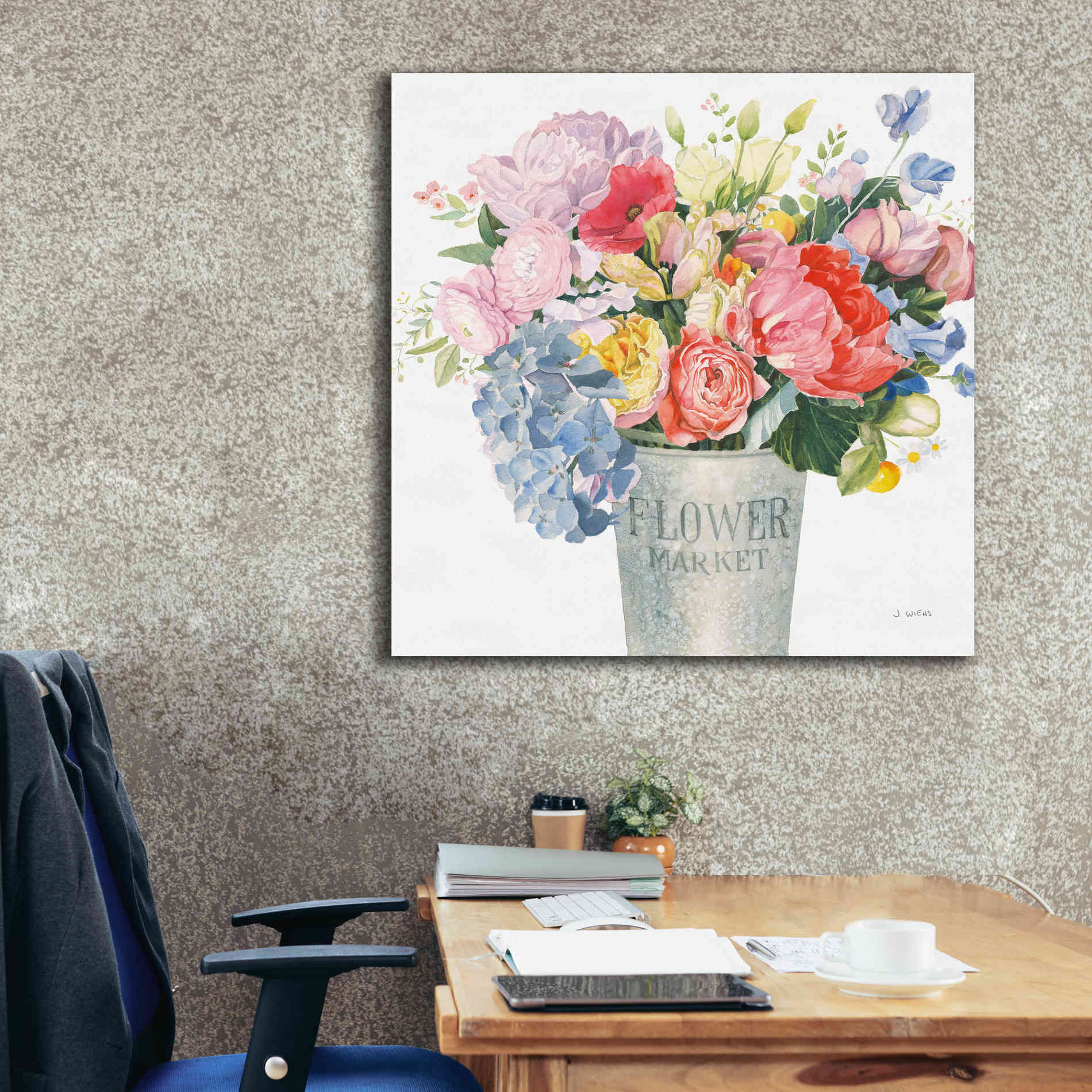 'Boho Bouquet XVII' by James Wiens, Canvas Wall Art,37 x 37