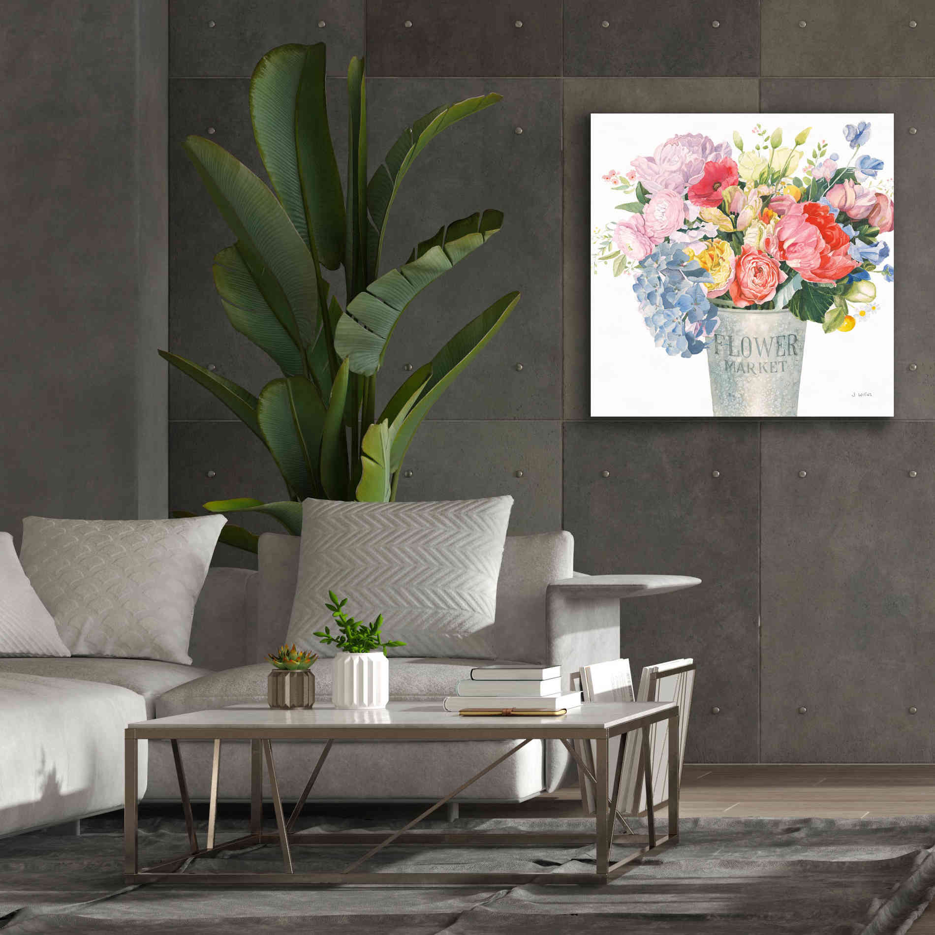 'Boho Bouquet XVII' by James Wiens, Canvas Wall Art,37 x 37