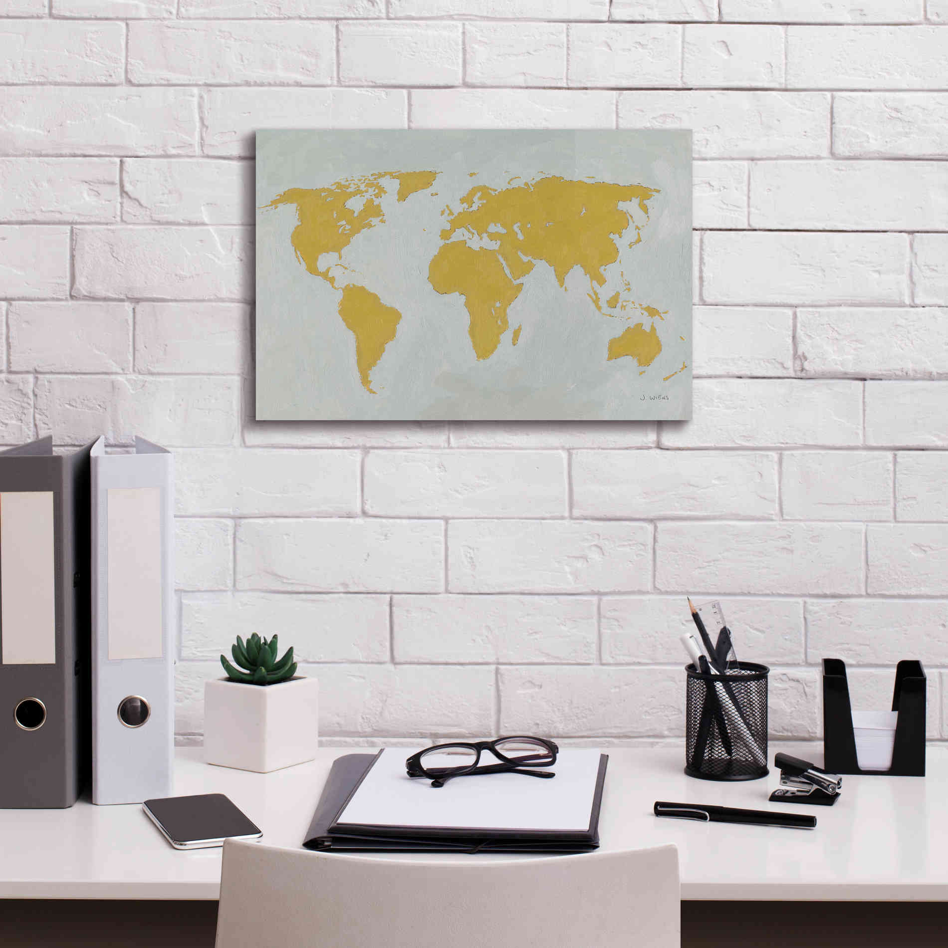 'Golden World' by James Wiens, Canvas Wall Art,18 x 12