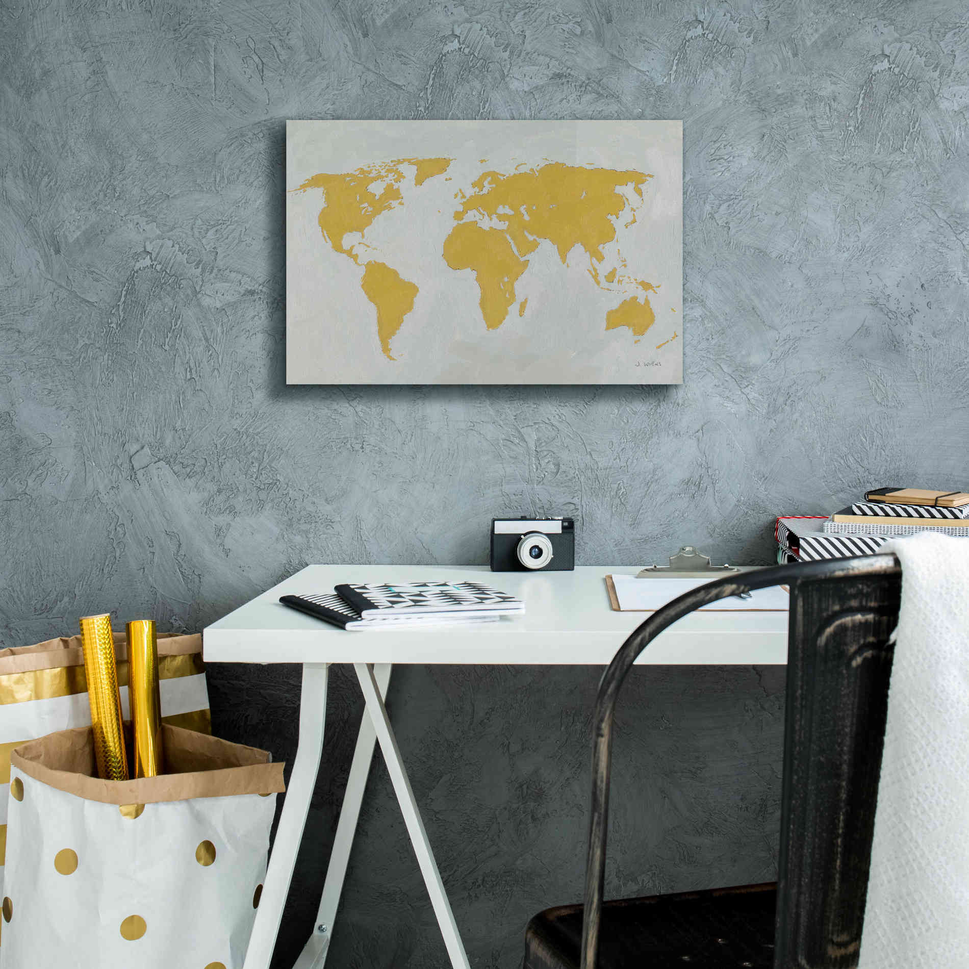 'Golden World' by James Wiens, Canvas Wall Art,18 x 12