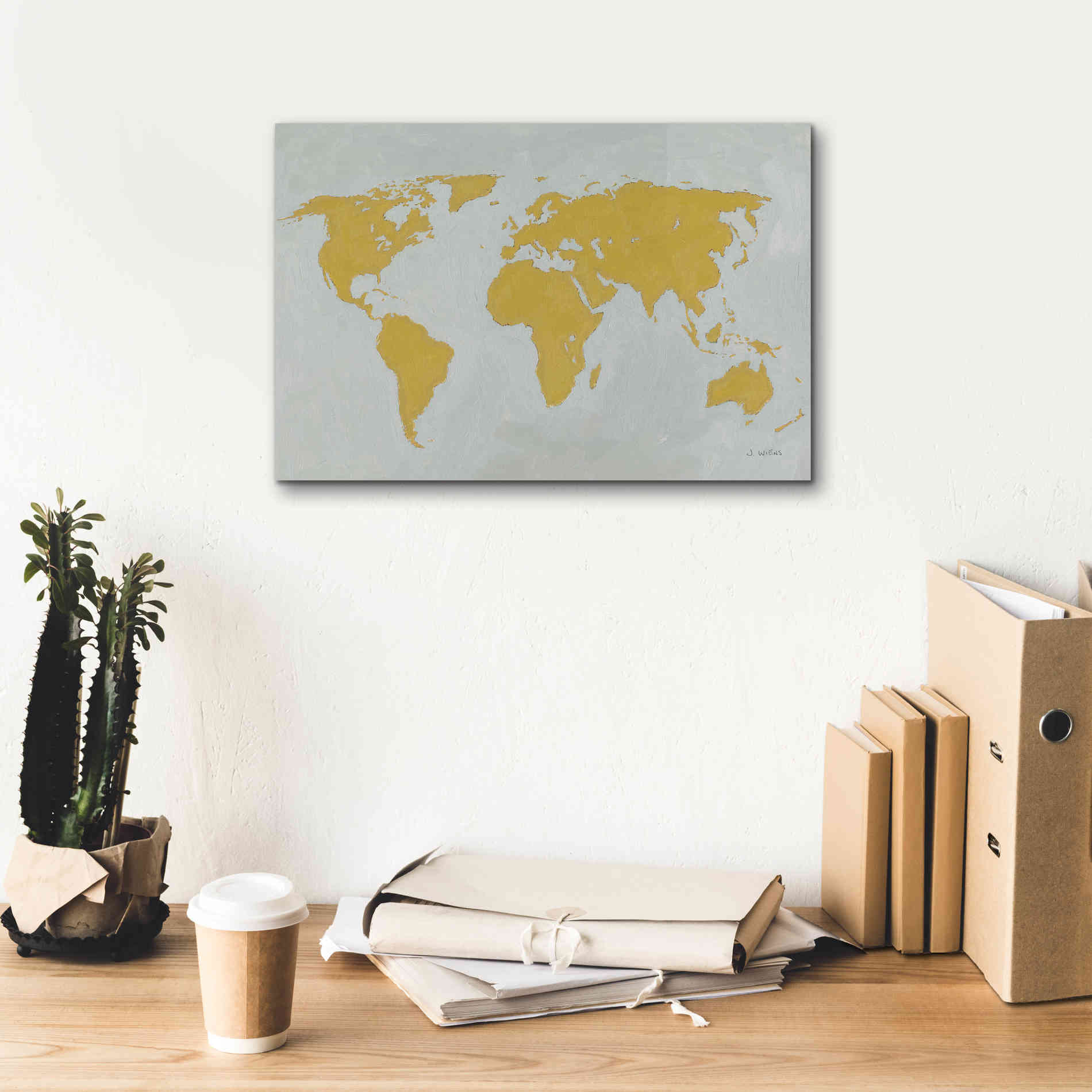 'Golden World' by James Wiens, Canvas Wall Art,18 x 12