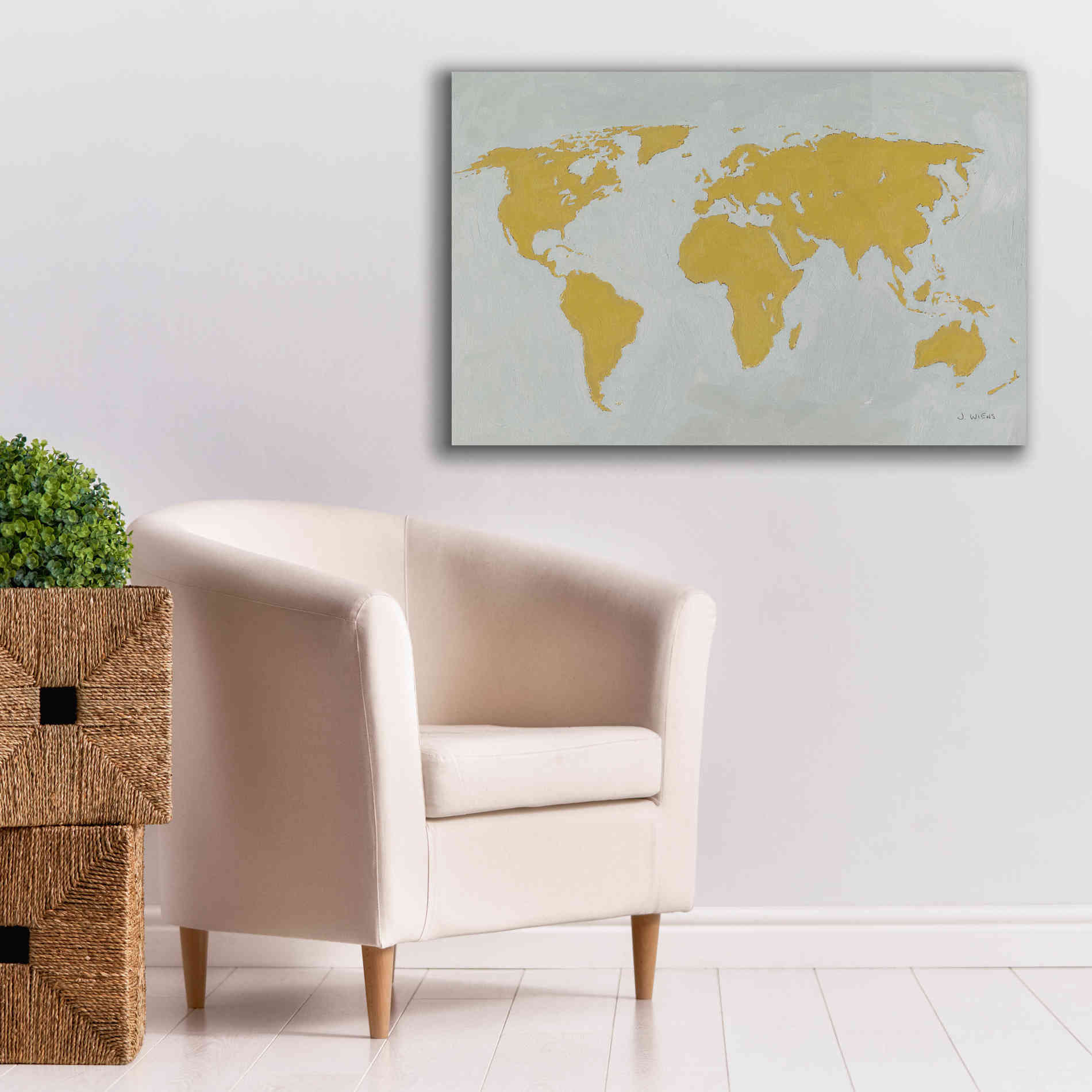 'Golden World' by James Wiens, Canvas Wall Art,40 x 26