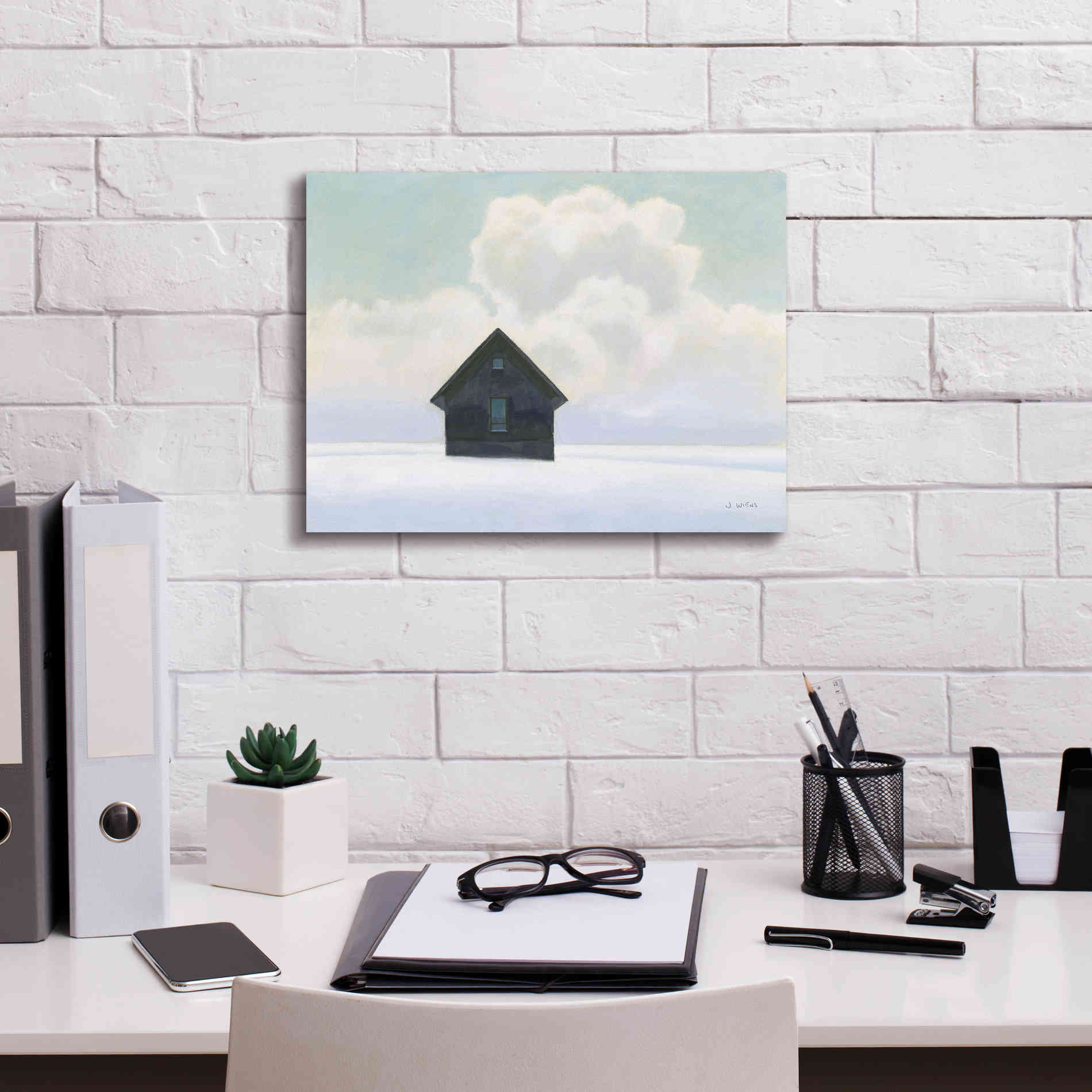 'Lonely Winter Landscape I' by James Wiens, Canvas Wall Art,16 x 12