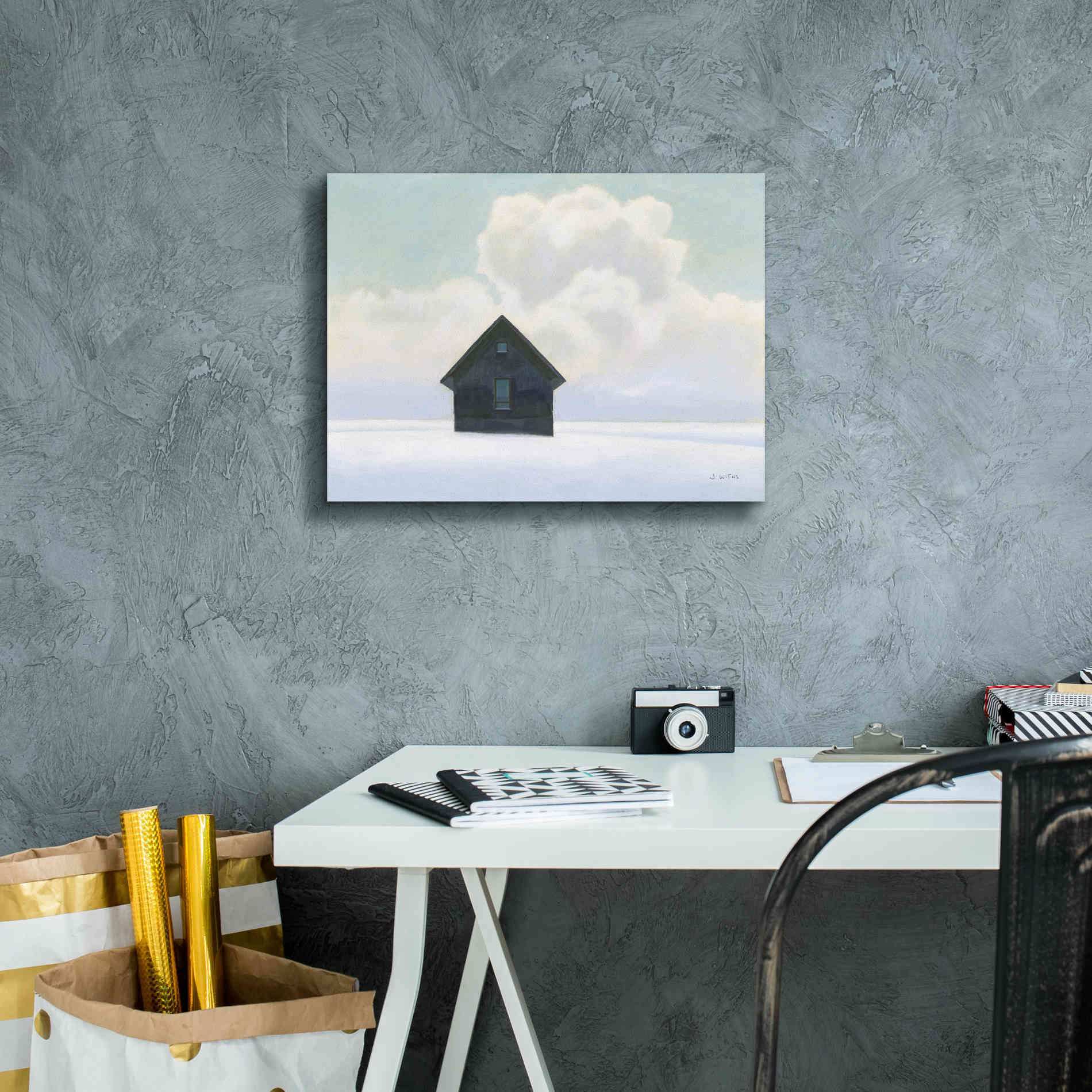 'Lonely Winter Landscape I' by James Wiens, Canvas Wall Art,16 x 12