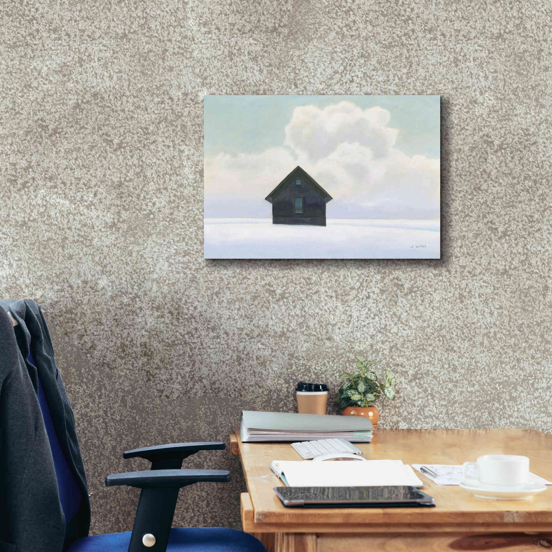 'Lonely Winter Landscape I' by James Wiens, Canvas Wall Art,26 x 18