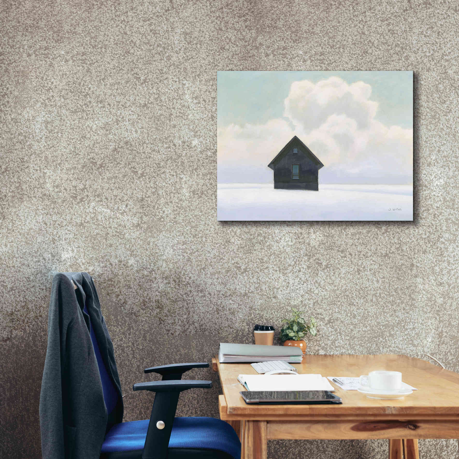 'Lonely Winter Landscape I' by James Wiens, Canvas Wall Art,34 x 26