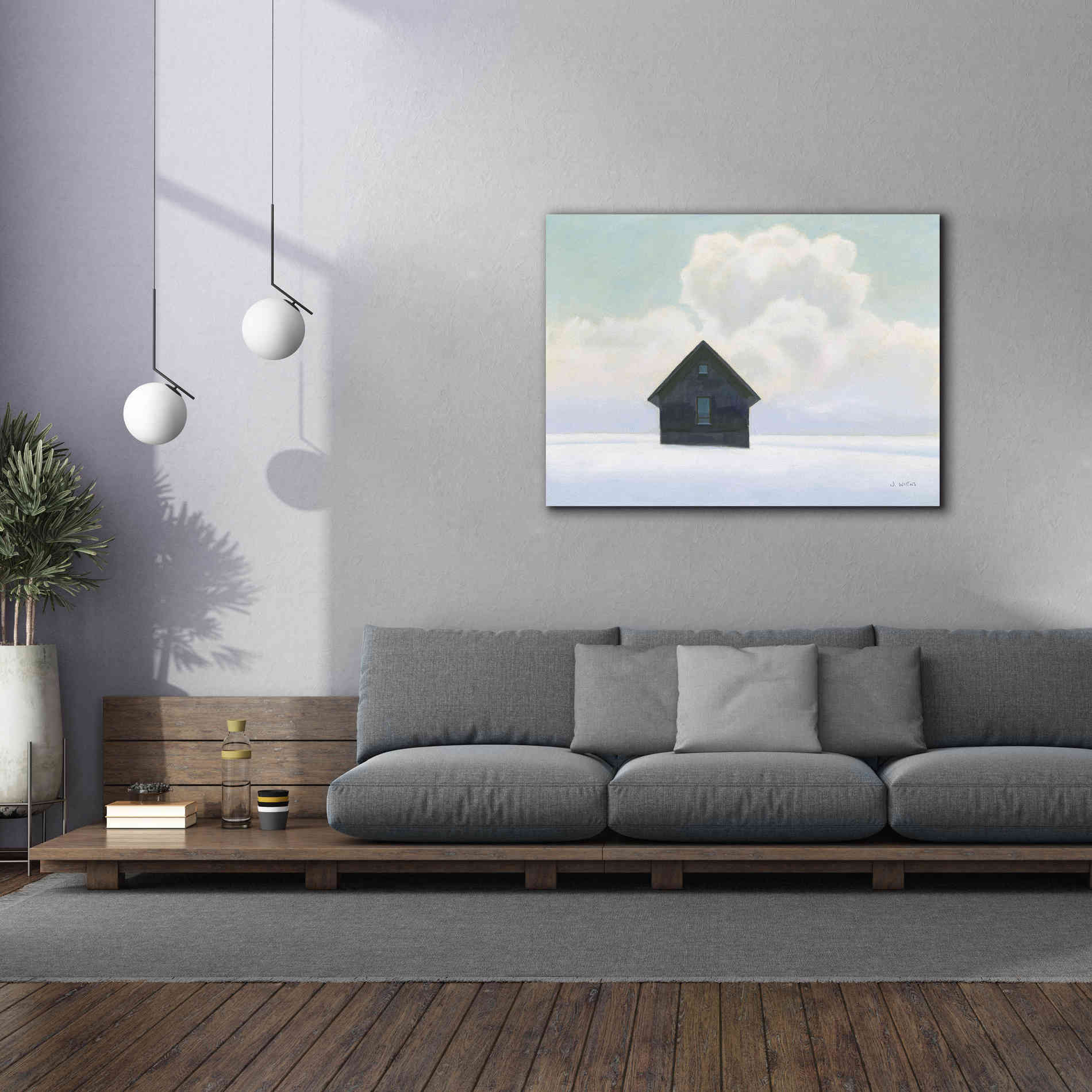 'Lonely Winter Landscape I' by James Wiens, Canvas Wall Art,54 x 40