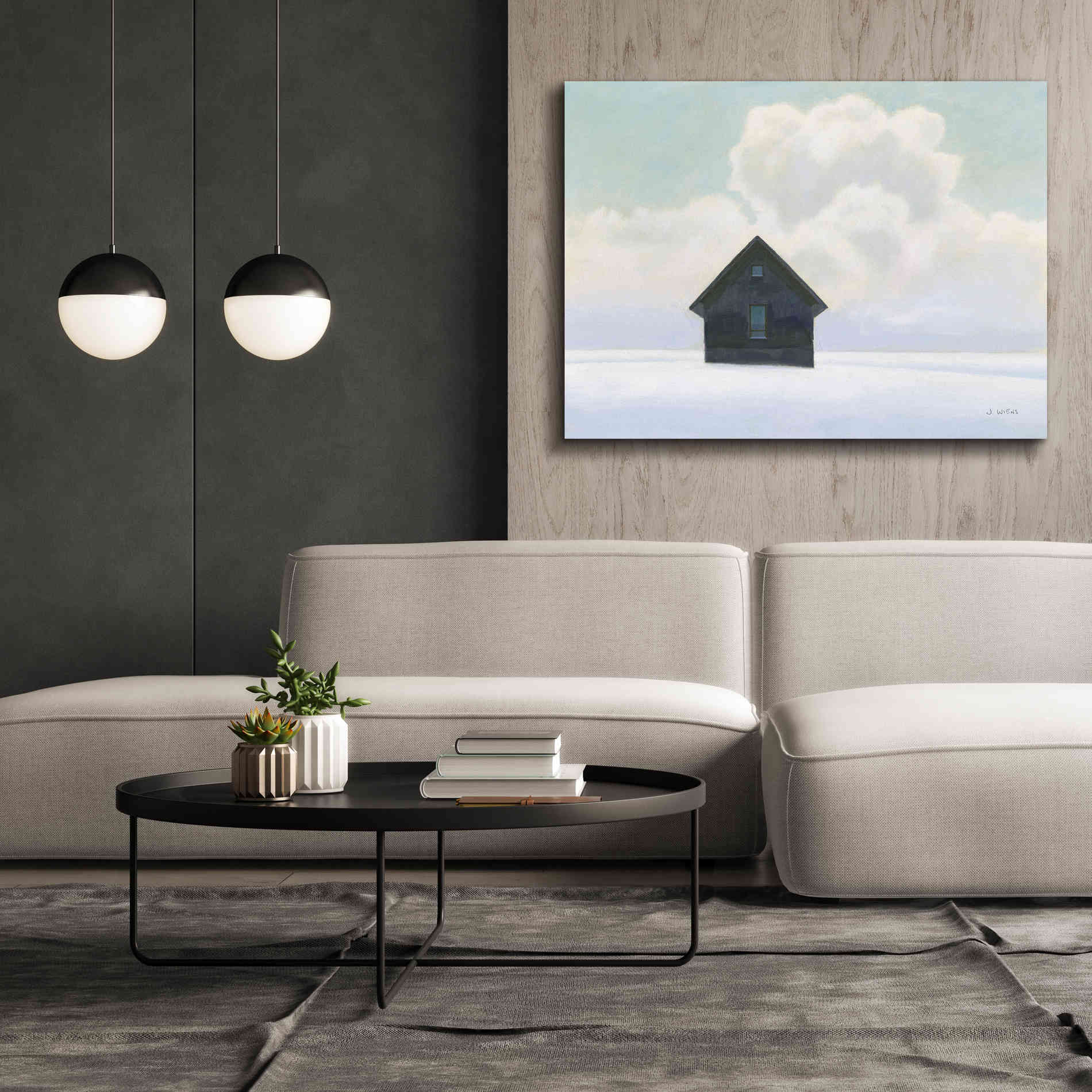 'Lonely Winter Landscape I' by James Wiens, Canvas Wall Art,54 x 40