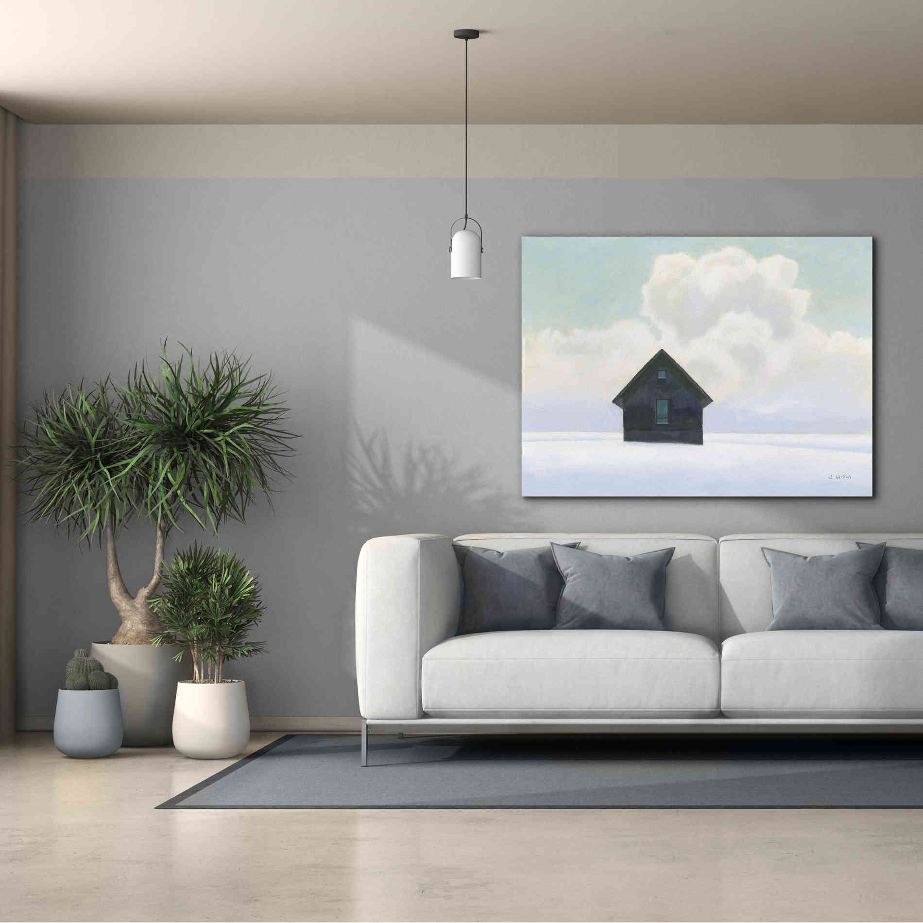 'Lonely Winter Landscape I' by James Wiens, Canvas Wall Art,54 x 40